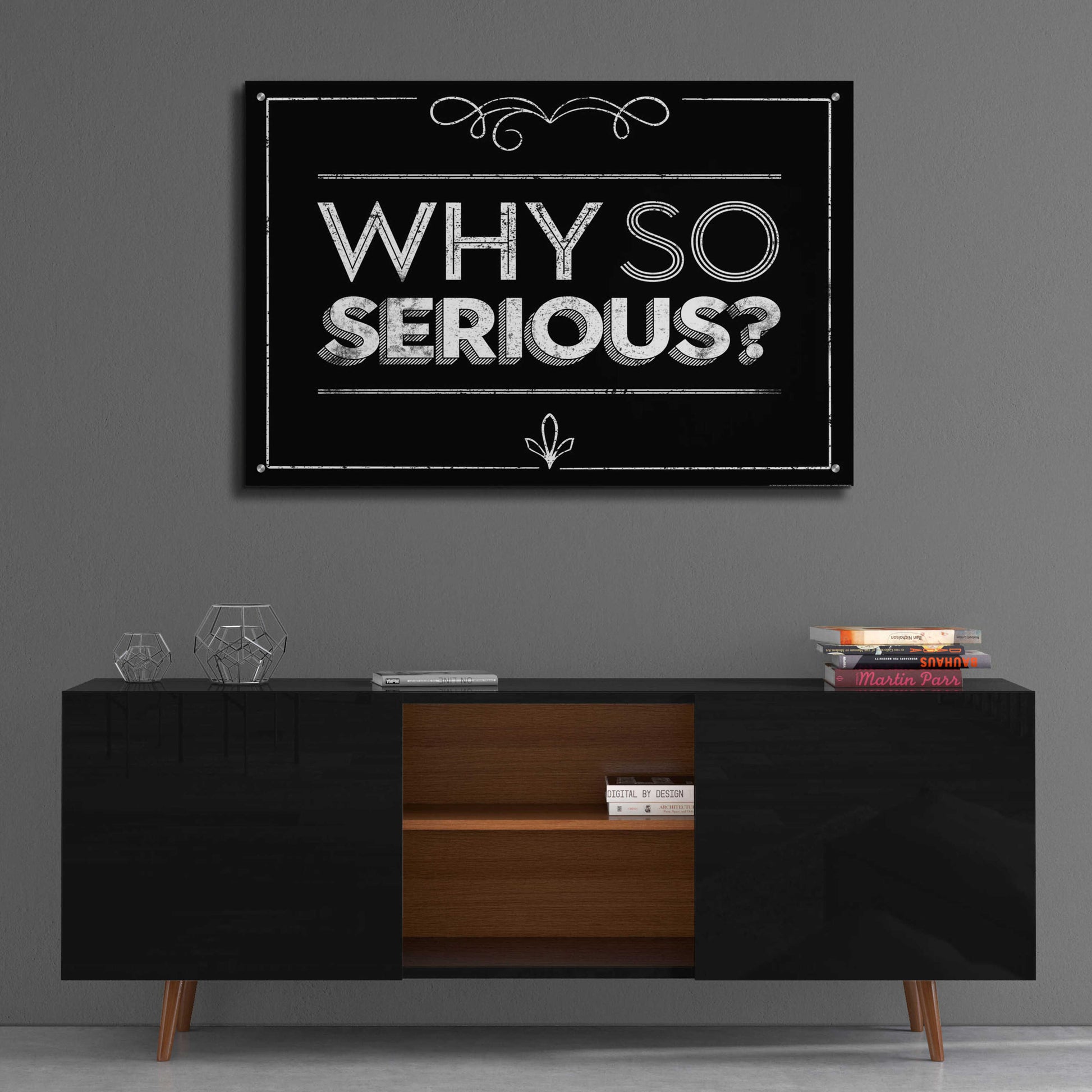 Epic Art 'Why So Serious' by JJ Brando, Acrylic Glass Wall Art,36x24