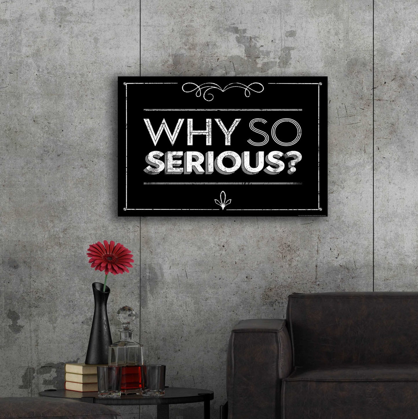 Epic Art 'Why So Serious' by JJ Brando, Acrylic Glass Wall Art,36x24