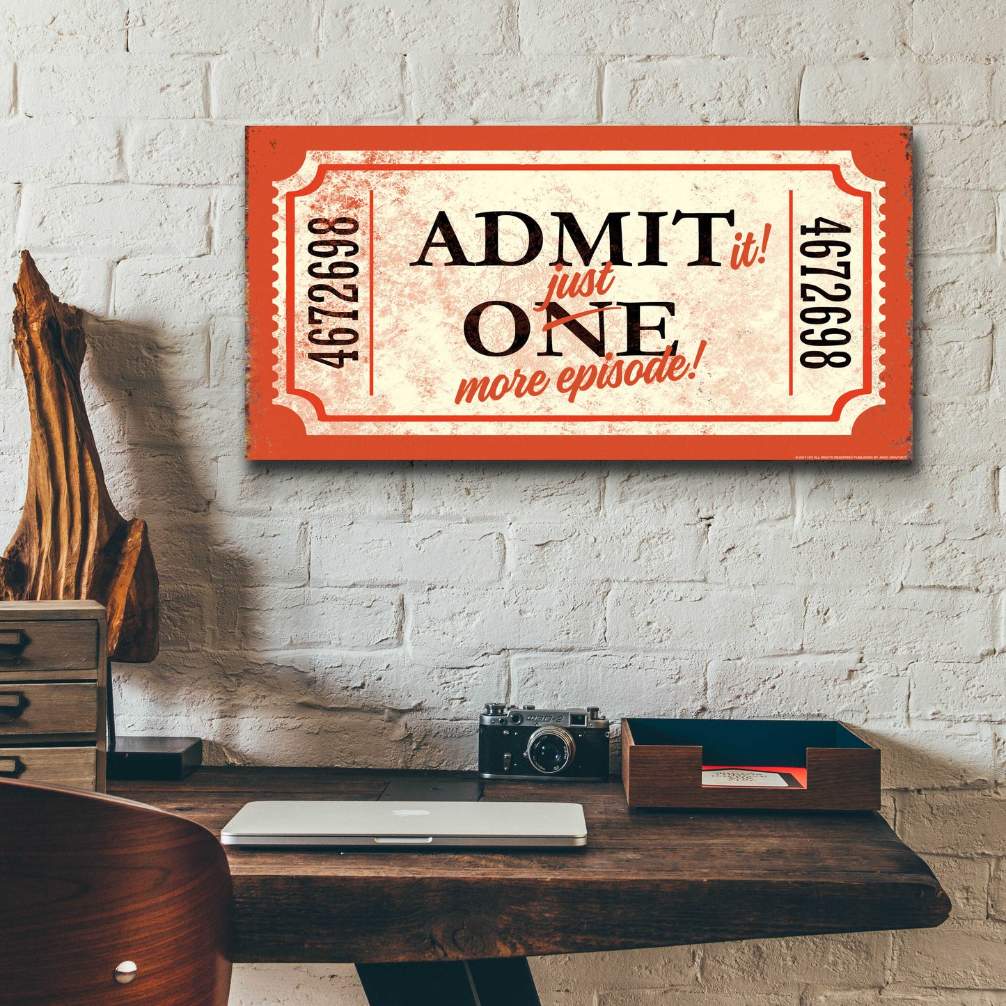 Epic Art 'Just One More' by JJ Brando, Acrylic Glass Wall Art,24x12