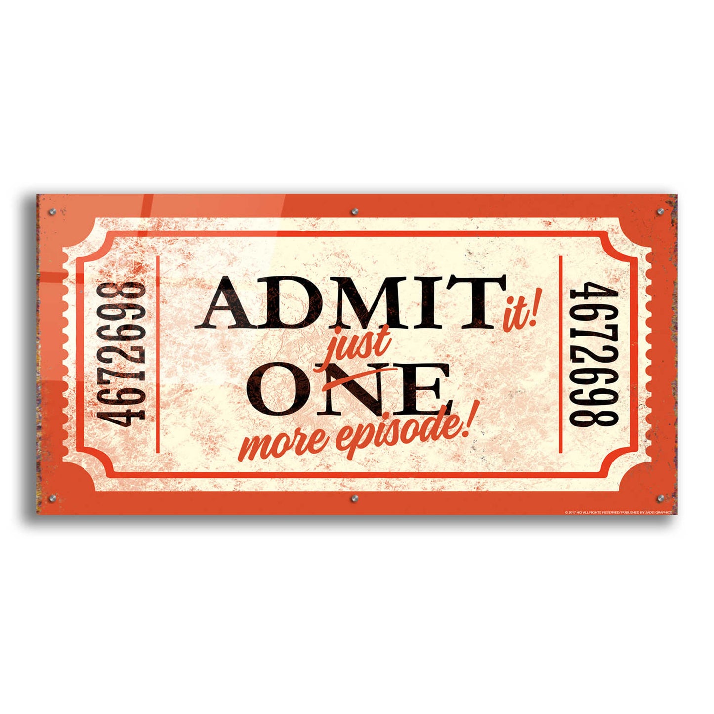 Epic Art 'Just One More' by JJ Brando, Acrylic Glass Wall Art,48x24