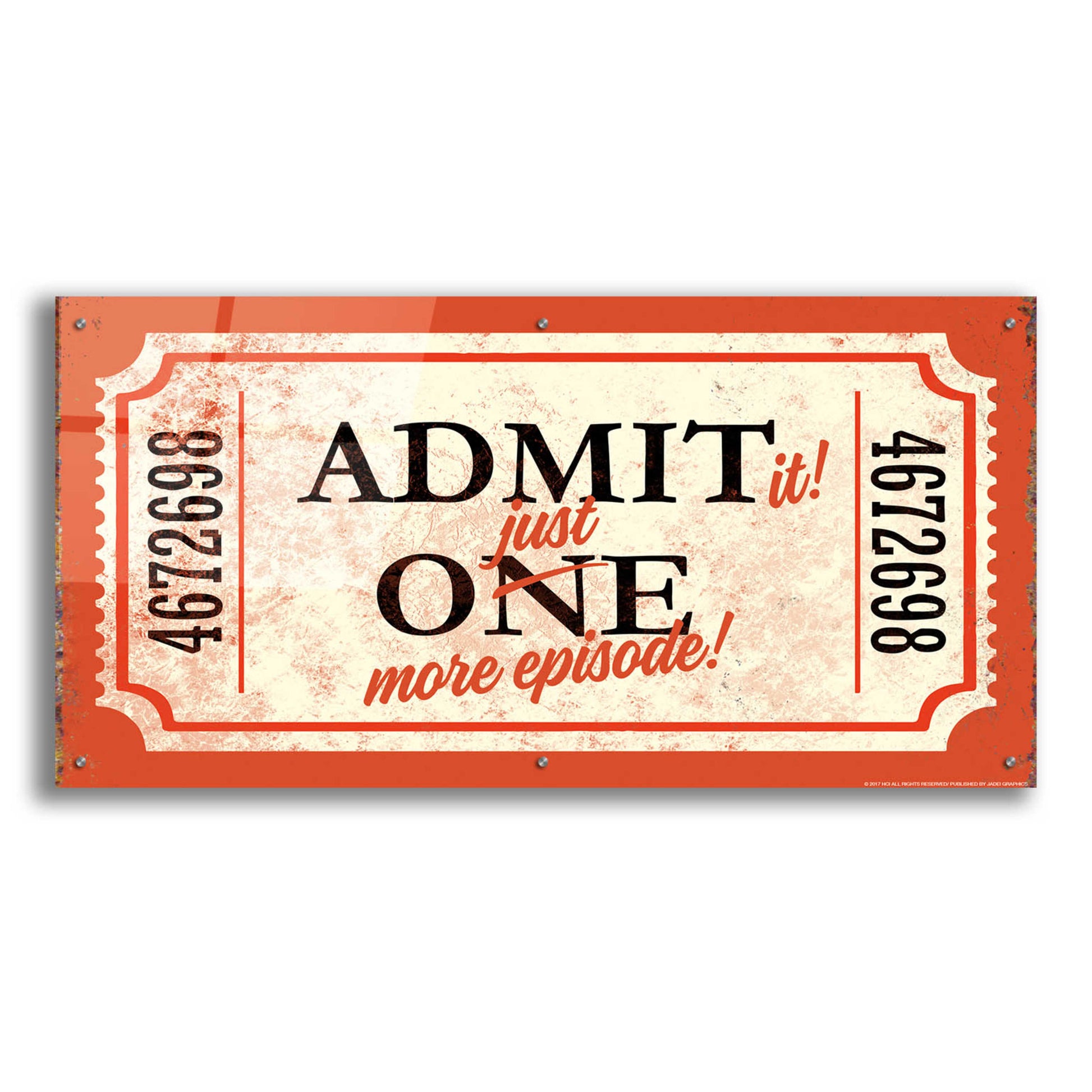 Epic Art 'Just One More' by JJ Brando, Acrylic Glass Wall Art,48x24