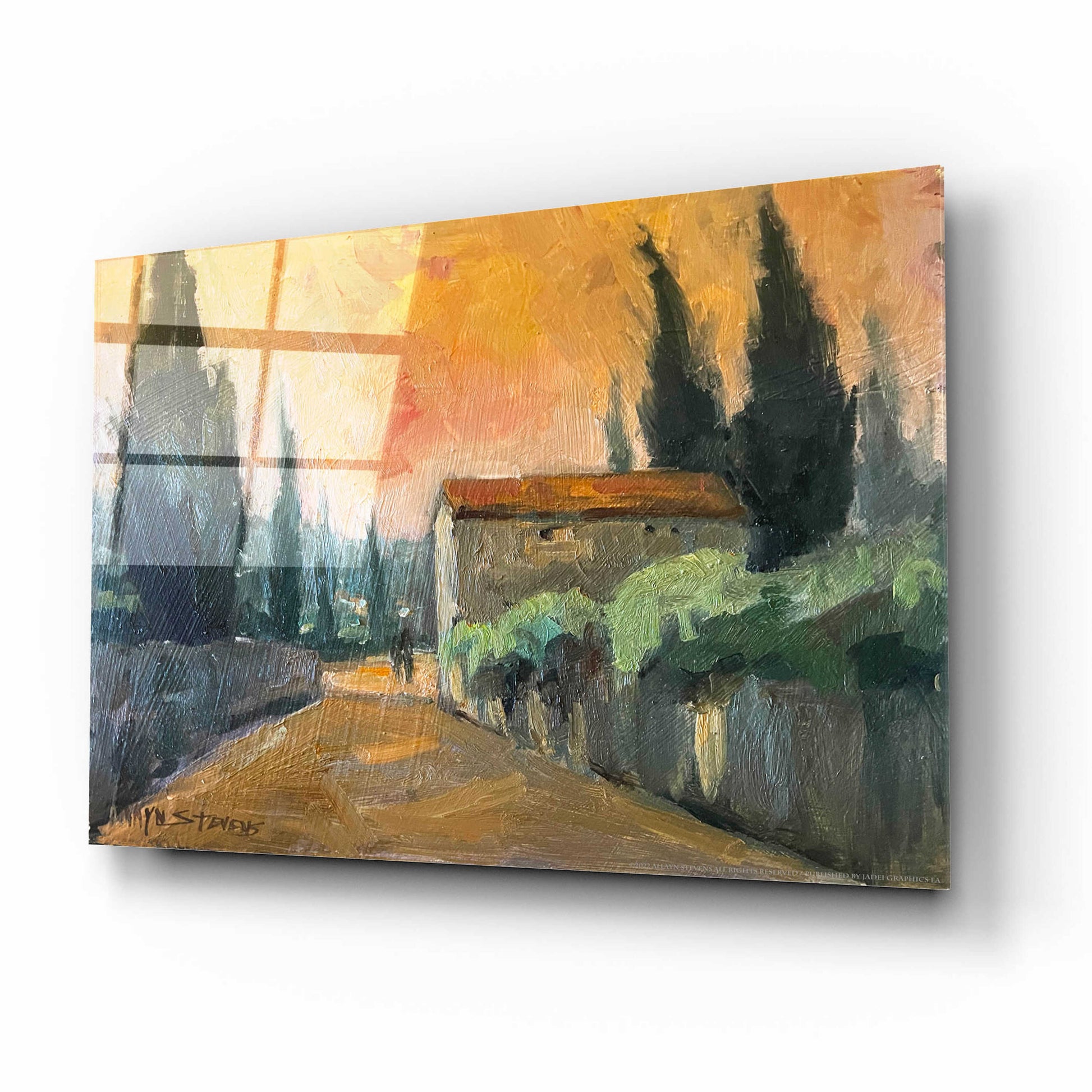 Epic Art 'French Farm' by Allayn Stevens, Acrylic Glass Wall Art,16x12