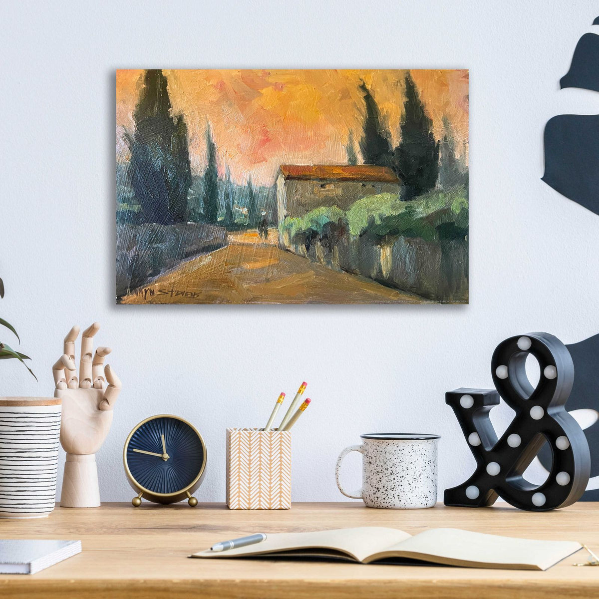 French Farm by Allayn Stevens - 16x12 acrylic wall art in a room