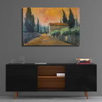 French Farm by Allayn Stevens - 36x24 acrylic wall art in a room