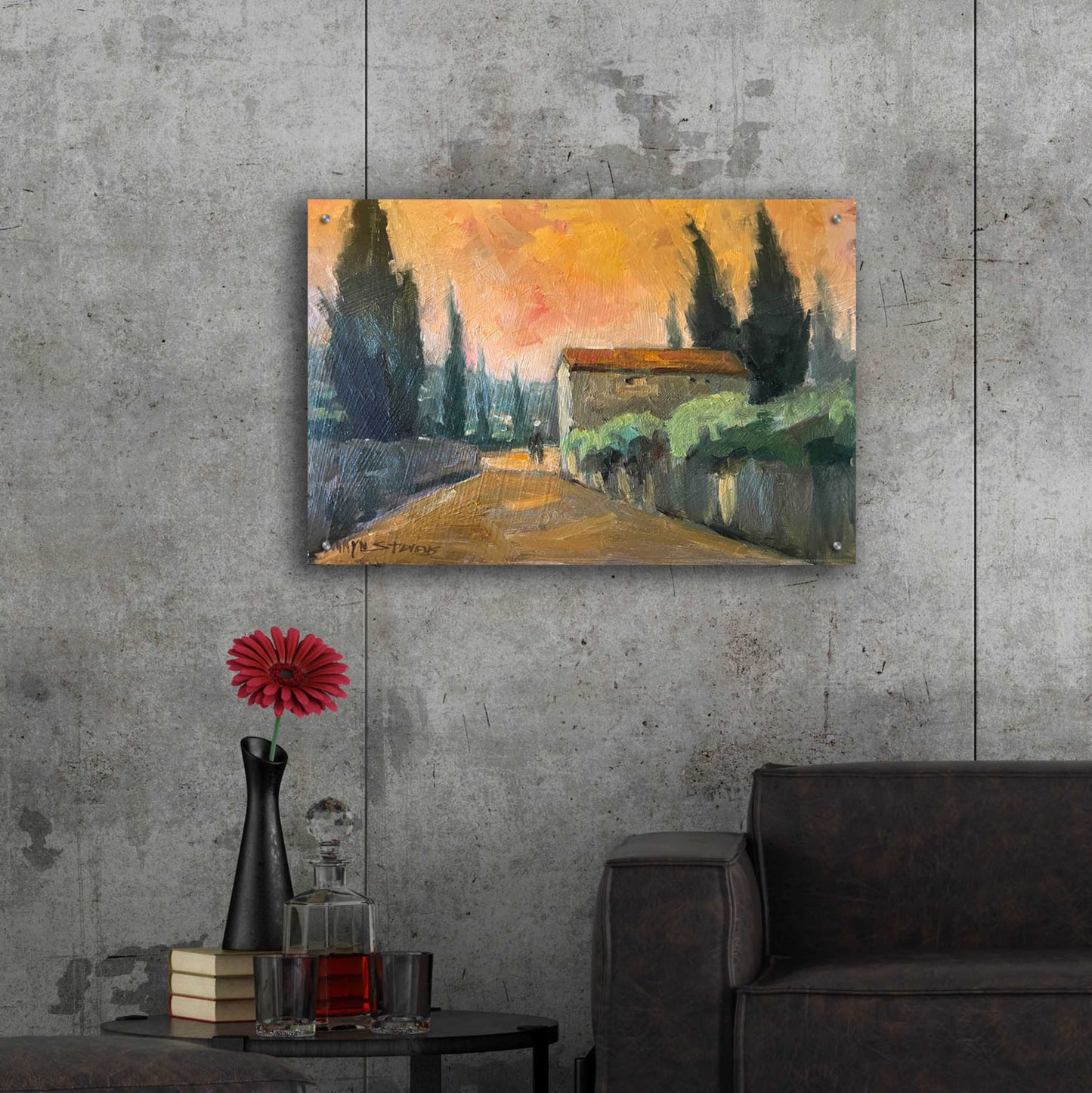 Epic Art 'French Farm' by Allayn Stevens, Acrylic Glass Wall Art,36x24