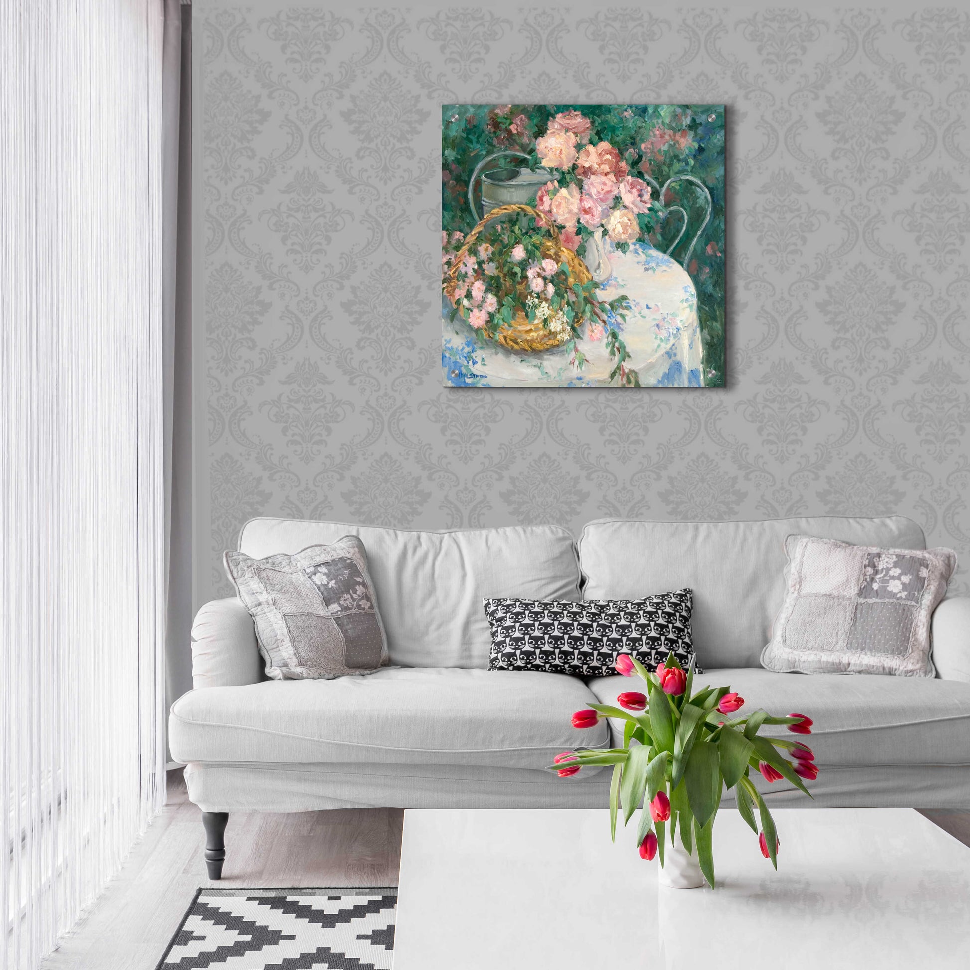 Epic Art 'Summer Bouquet' by Allayn Stevens, Acrylic Glass Wall Art,24x24