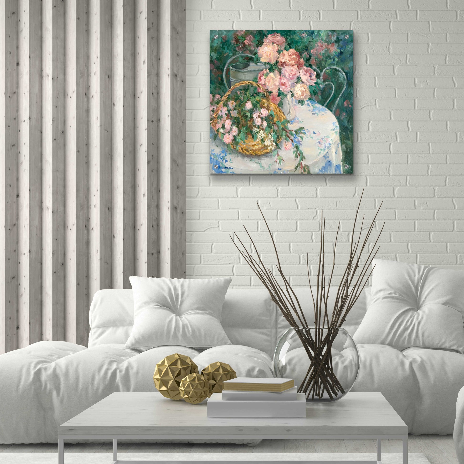 Epic Art 'Summer Bouquet' by Allayn Stevens, Acrylic Glass Wall Art,24x24