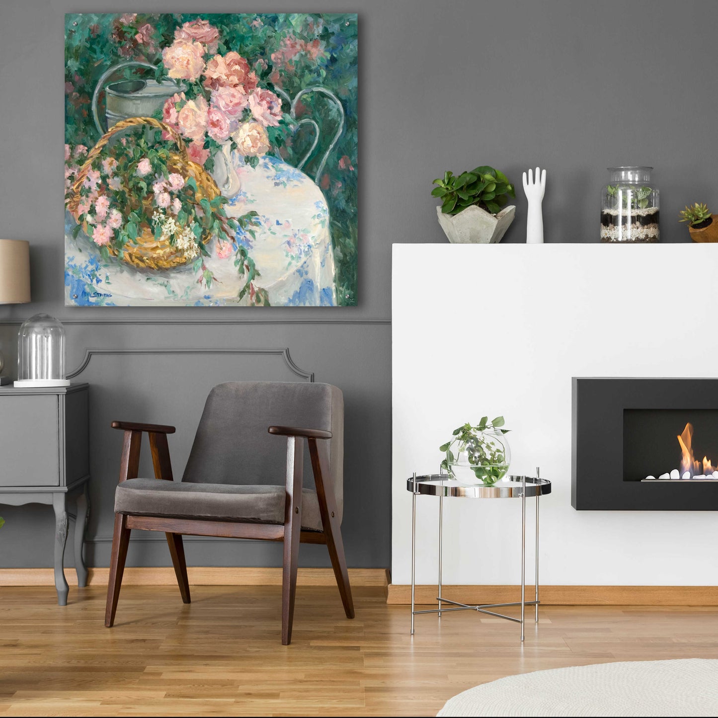 Epic Art 'Summer Bouquet' by Allayn Stevens, Acrylic Glass Wall Art,36x36