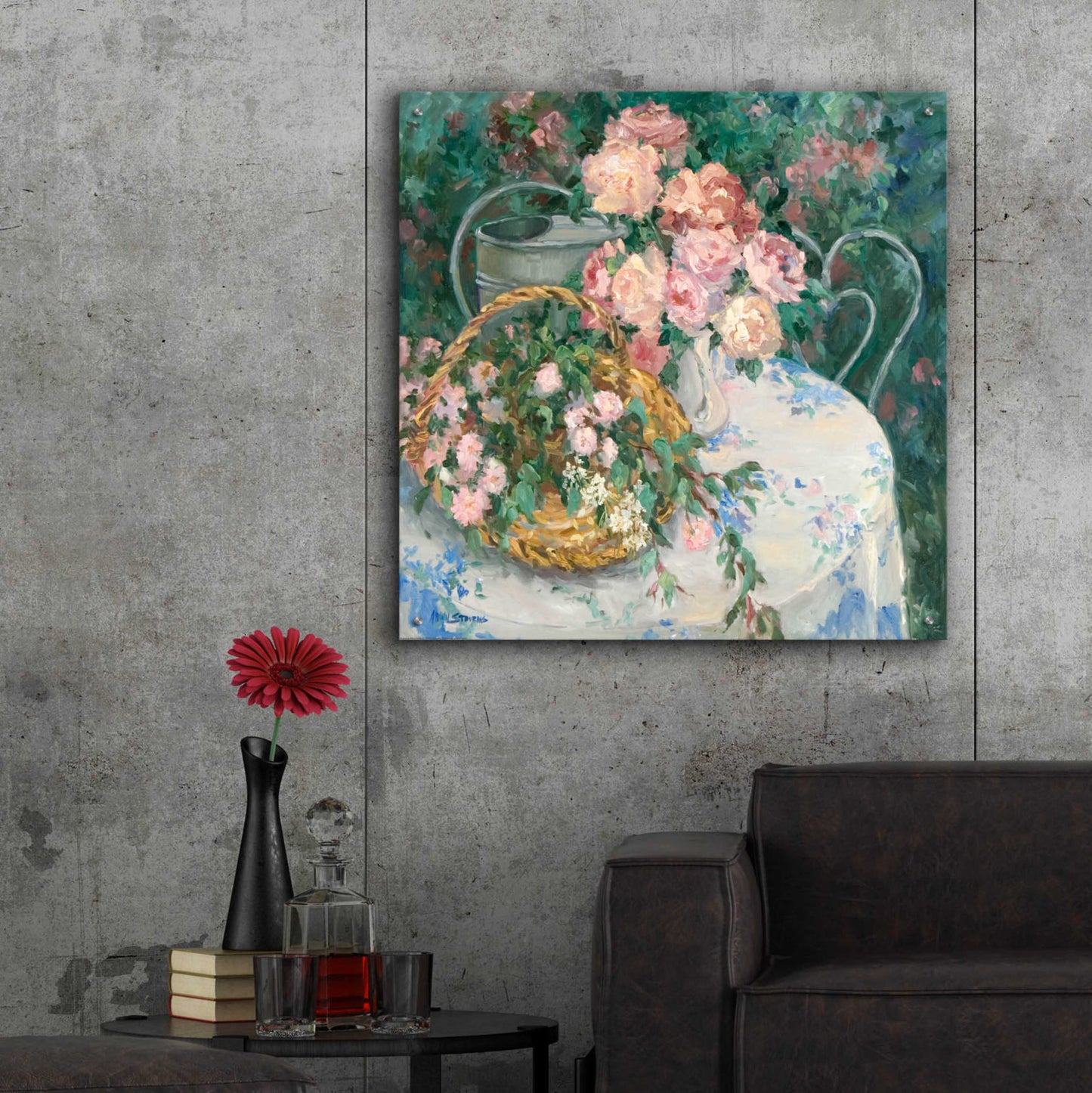 Epic Art 'Summer Bouquet' by Allayn Stevens, Acrylic Glass Wall Art,36x36