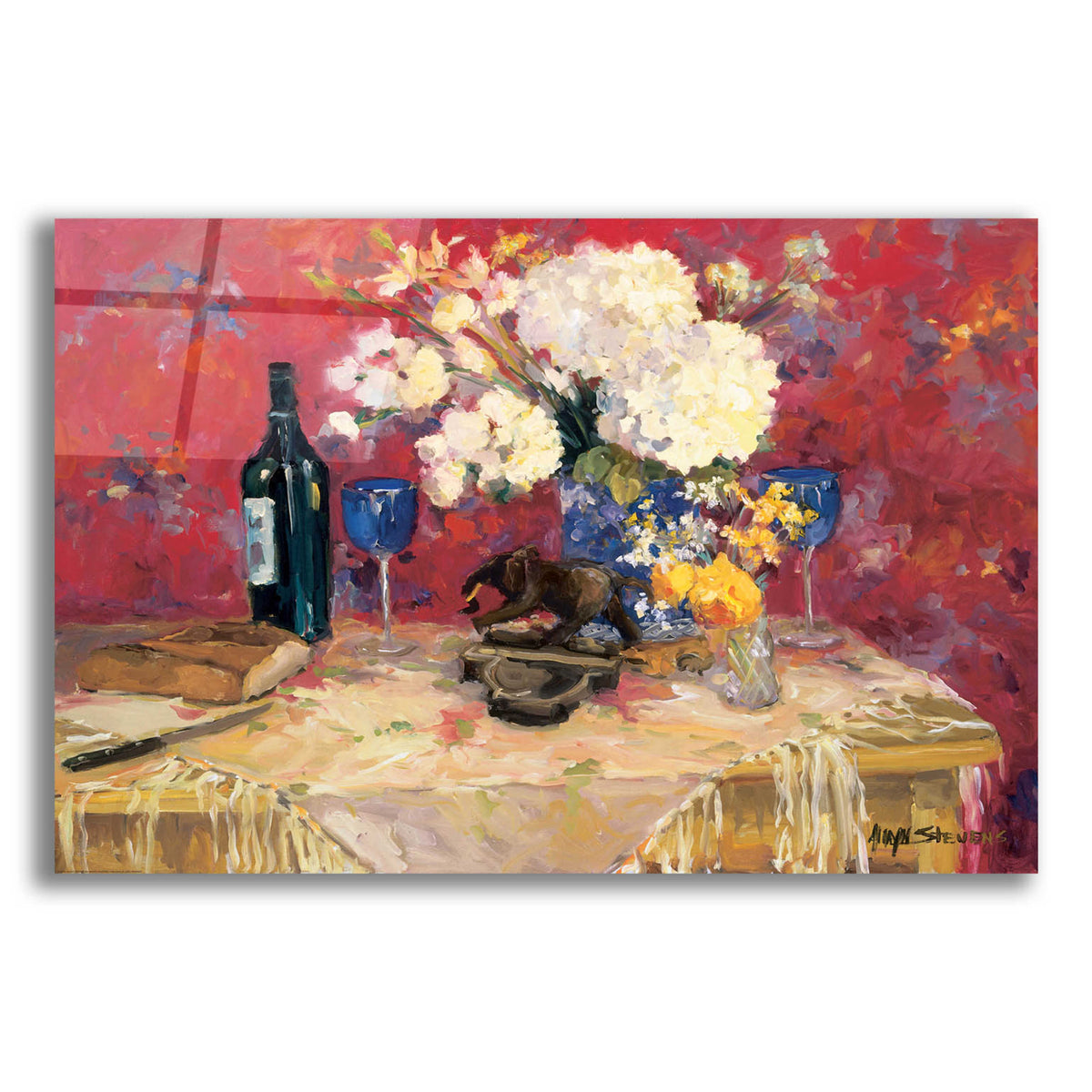 Epic Art 'White Bouquet' by Allayn Stevens, Acrylic Glass Wall Art