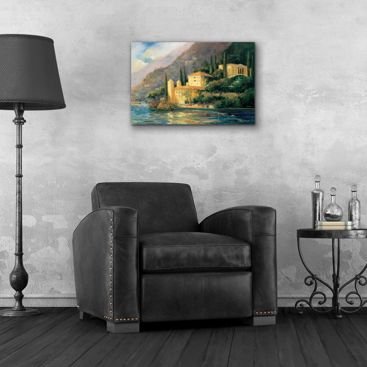 Epic Art 'Lake Villa' by Allayn Stevens, Acrylic Glass Wall Art,24x16
