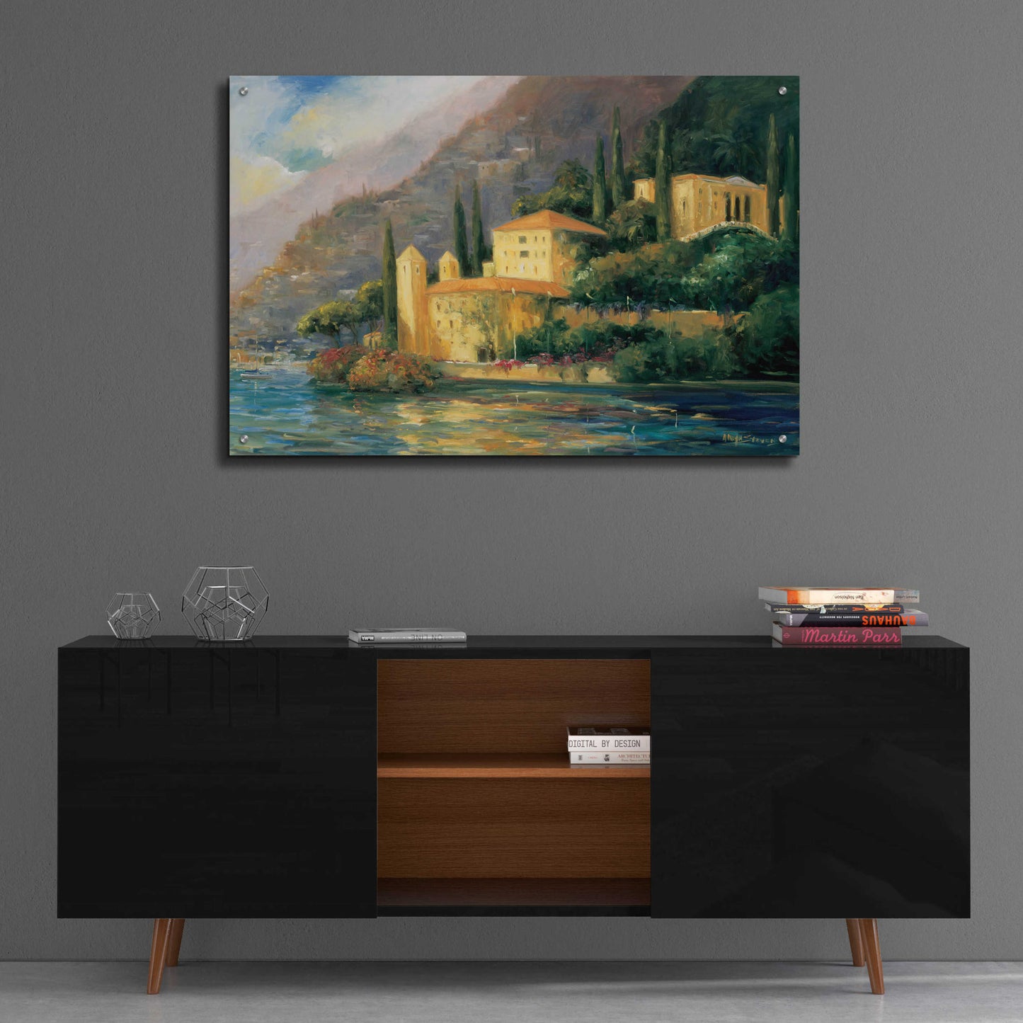 Epic Art 'Lake Villa' by Allayn Stevens, Acrylic Glass Wall Art,36x24