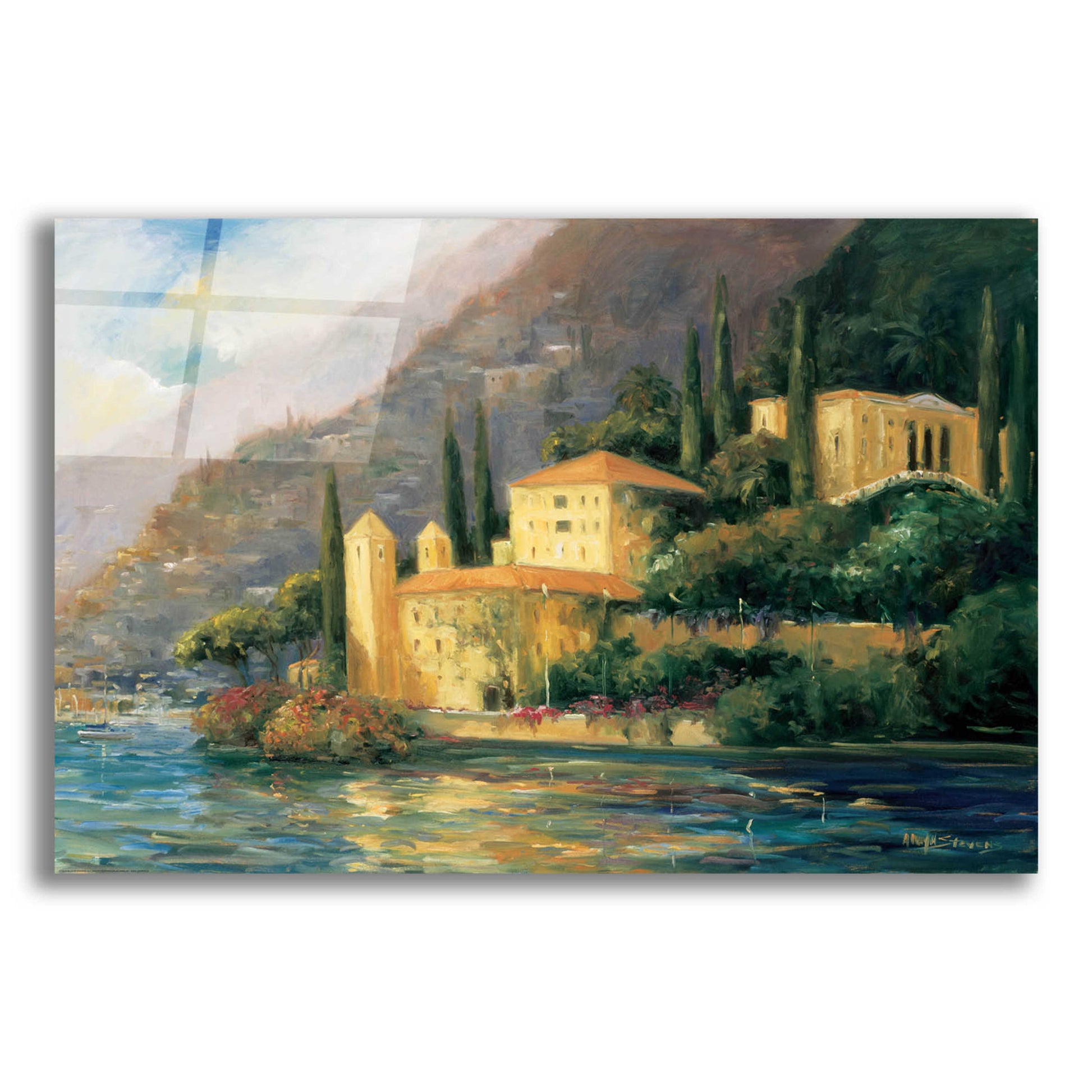 Epic Art 'Lake Villa' by Allayn Stevens, Acrylic Glass Wall Art