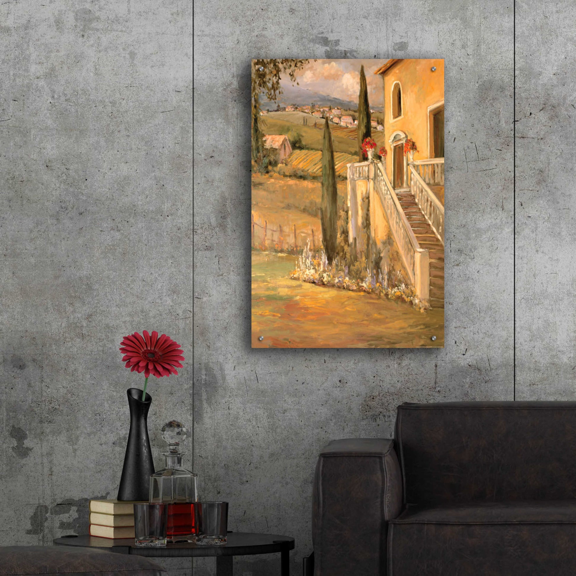 Epic Art 'Italian Villa 2' by Allayn Stevens, Acrylic Glass Wall Art,24x36