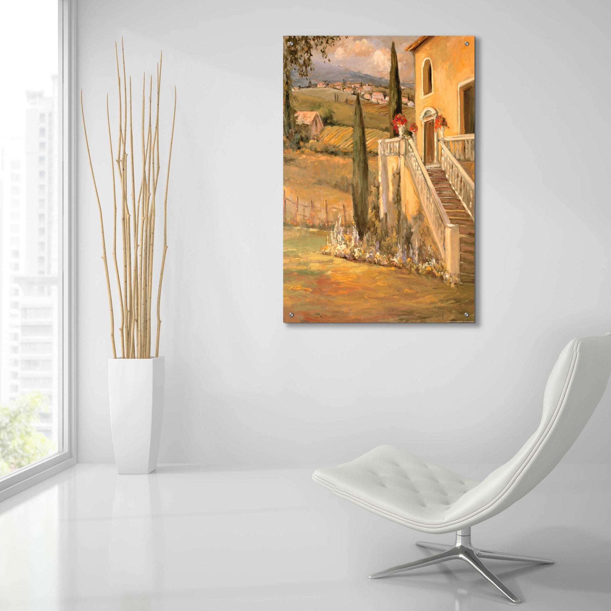 Epic Art 'Italian Villa 2' by Allayn Stevens, Acrylic Glass Wall Art,24x36