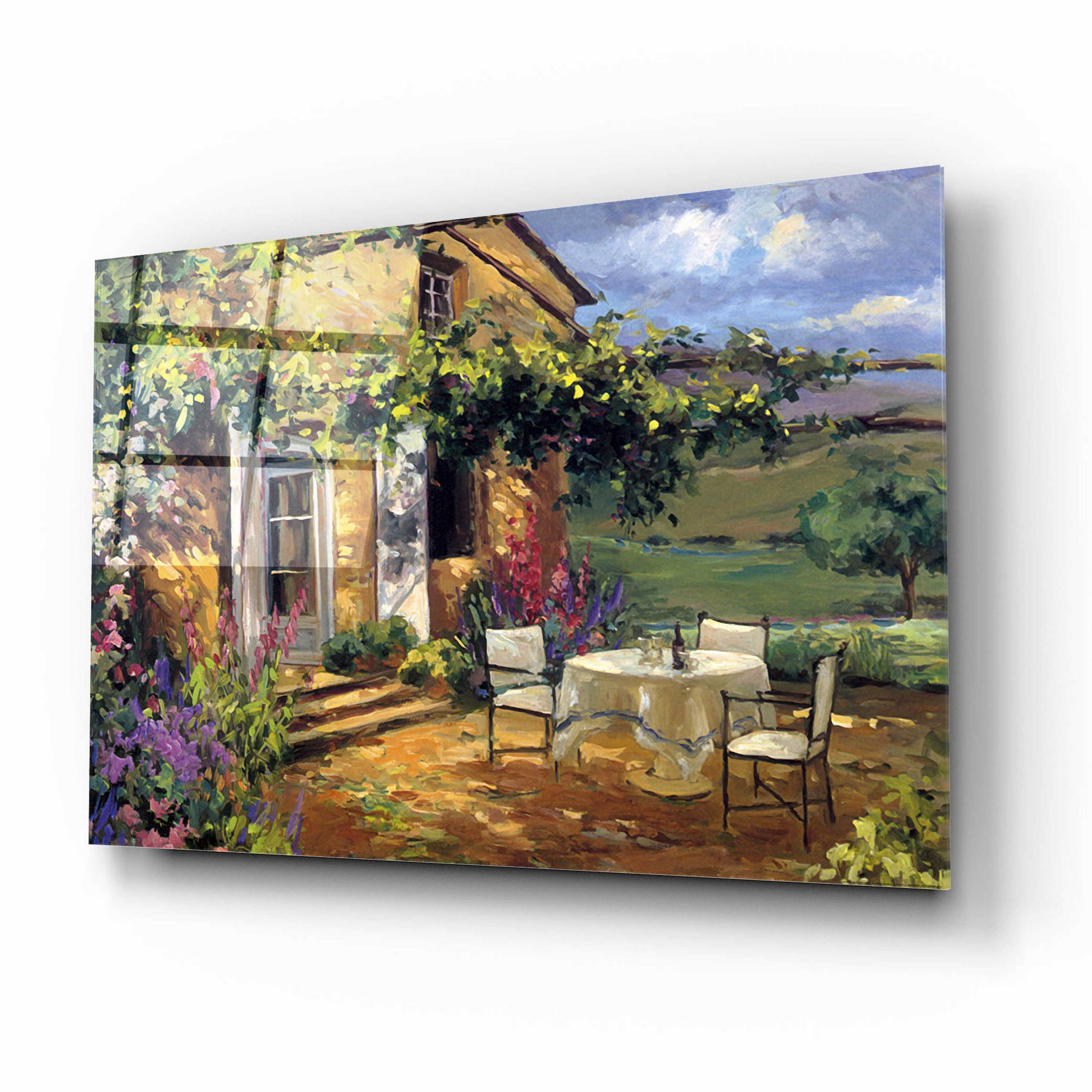 Epic Art 'Vineyard Villa' by Allayn Stevens, Acrylic Glass Wall Art,16x12