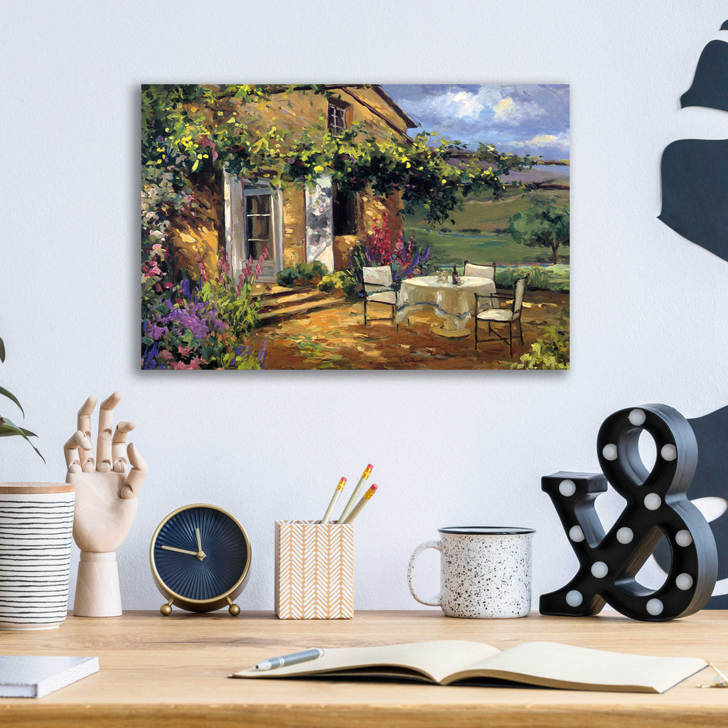 Vineyard Villa by Allayn Stevens - 16x12 acrylic wall art in a room