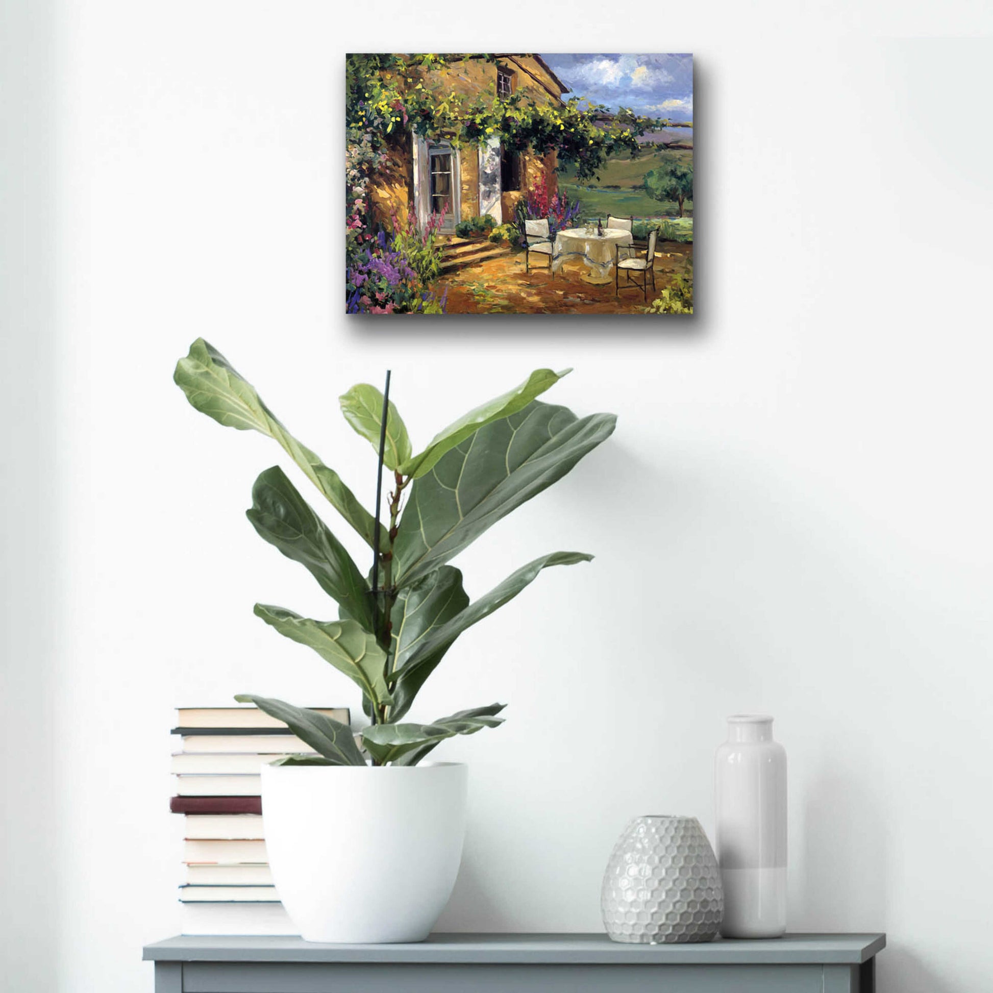 Epic Art 'Vineyard Villa' by Allayn Stevens, Acrylic Glass Wall Art,16x12