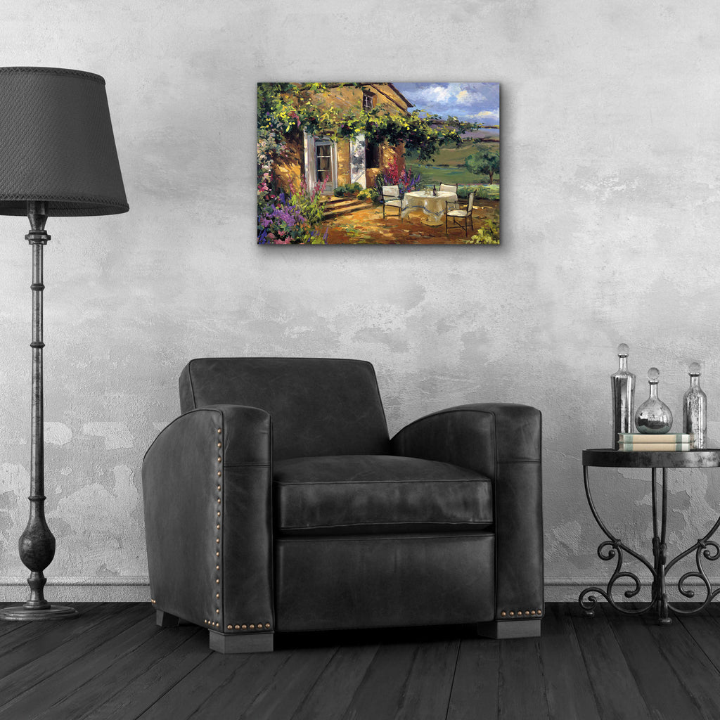 Vineyard Villa by Allayn Stevens - 24x16 acrylic wall art in a room