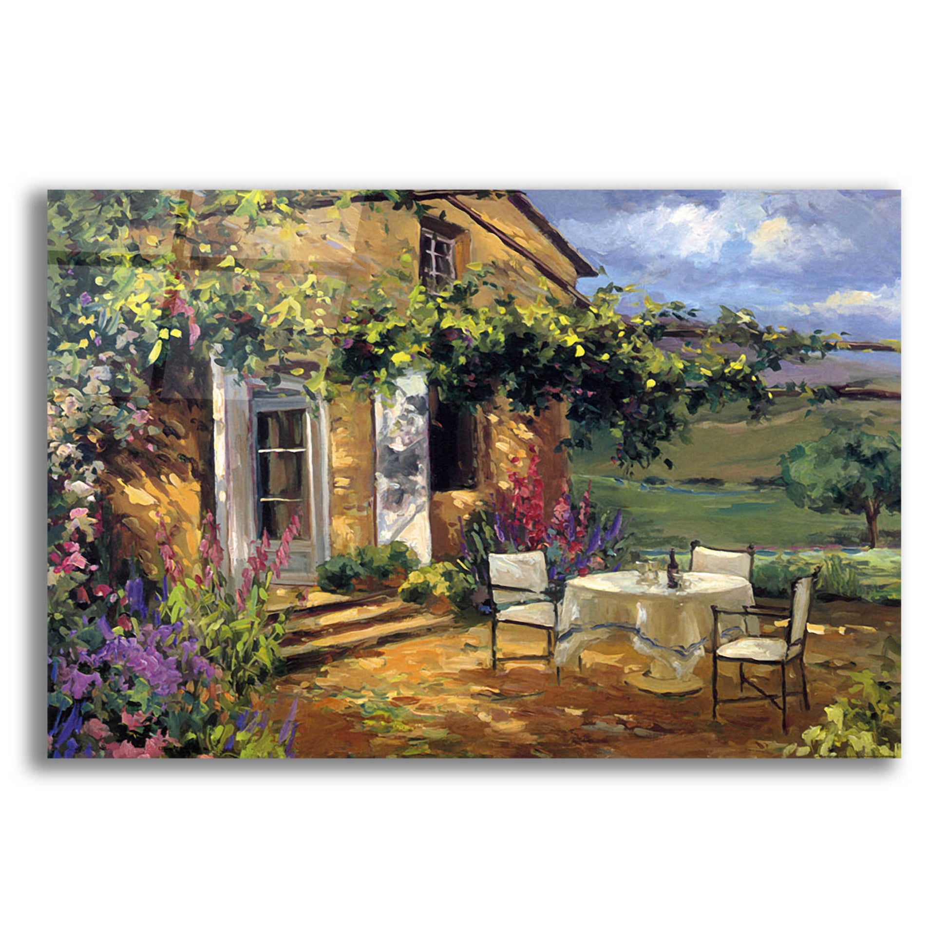 Epic Art 'Vineyard Villa' by Allayn Stevens, Acrylic Glass Wall Art,24x16