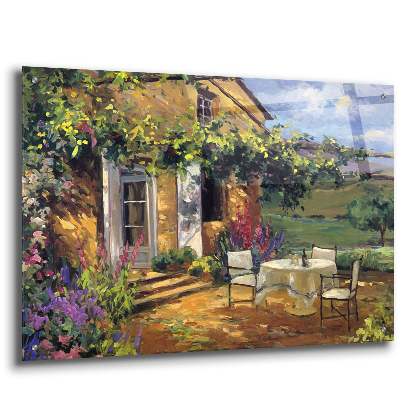 Epic Art 'Vineyard Villa' by Allayn Stevens, Acrylic Glass Wall Art,36x24