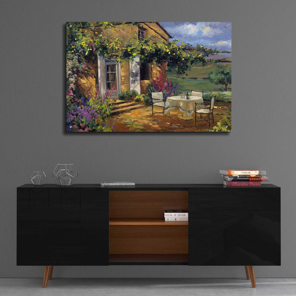 Vineyard Villa by Allayn Stevens - 36x24 acrylic wall art in a room