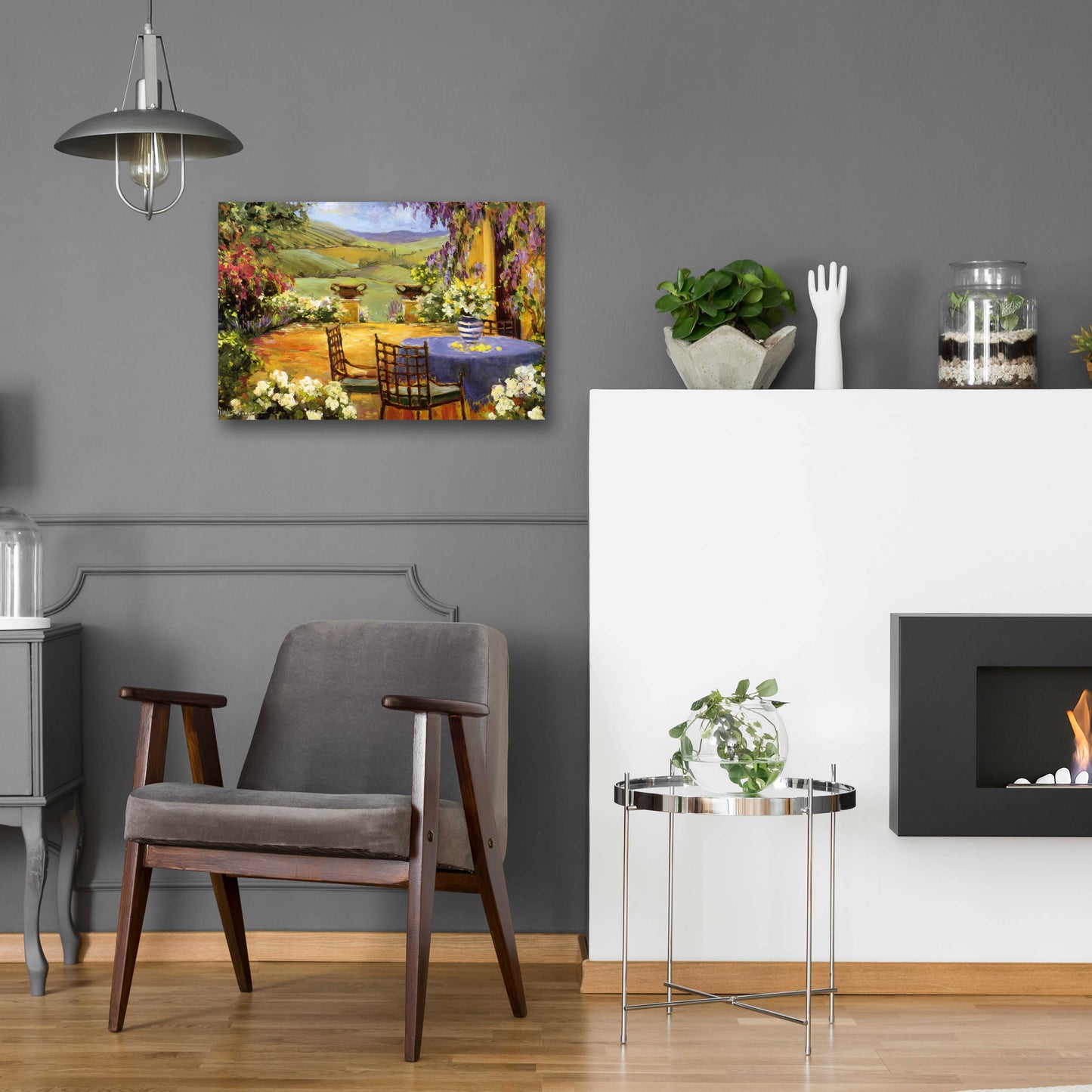 Epic Art 'Countryside Terrace' by Allayn Stevens, Acrylic Glass Wall Art,24x16