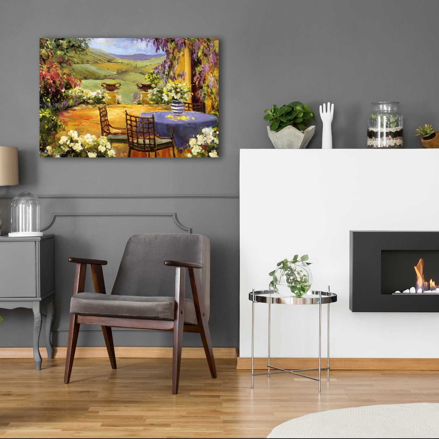 Epic Art 'Countryside Terrace' by Allayn Stevens, Acrylic Glass Wall Art,36x24