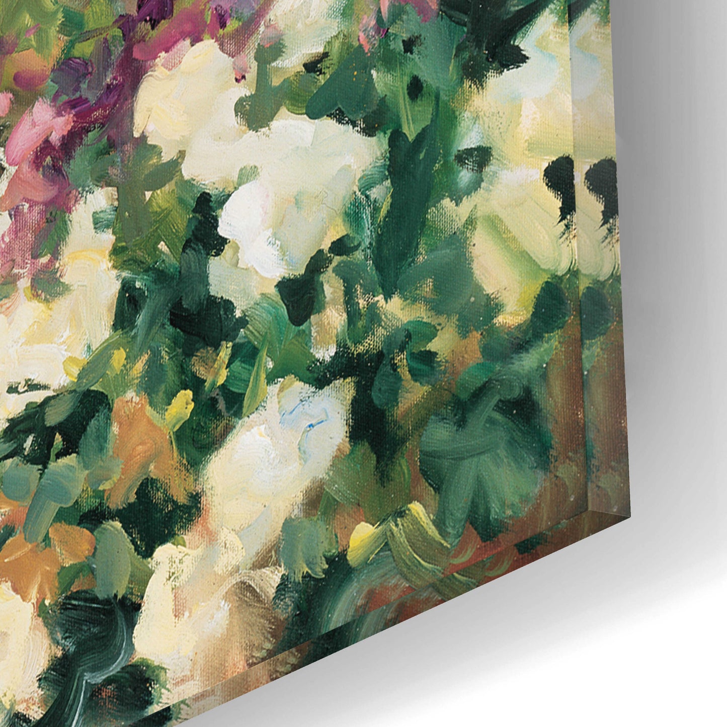 Epic Art 'Floral Courtyard' by Allayn Stevens, Acrylic Glass Wall Art,16x12