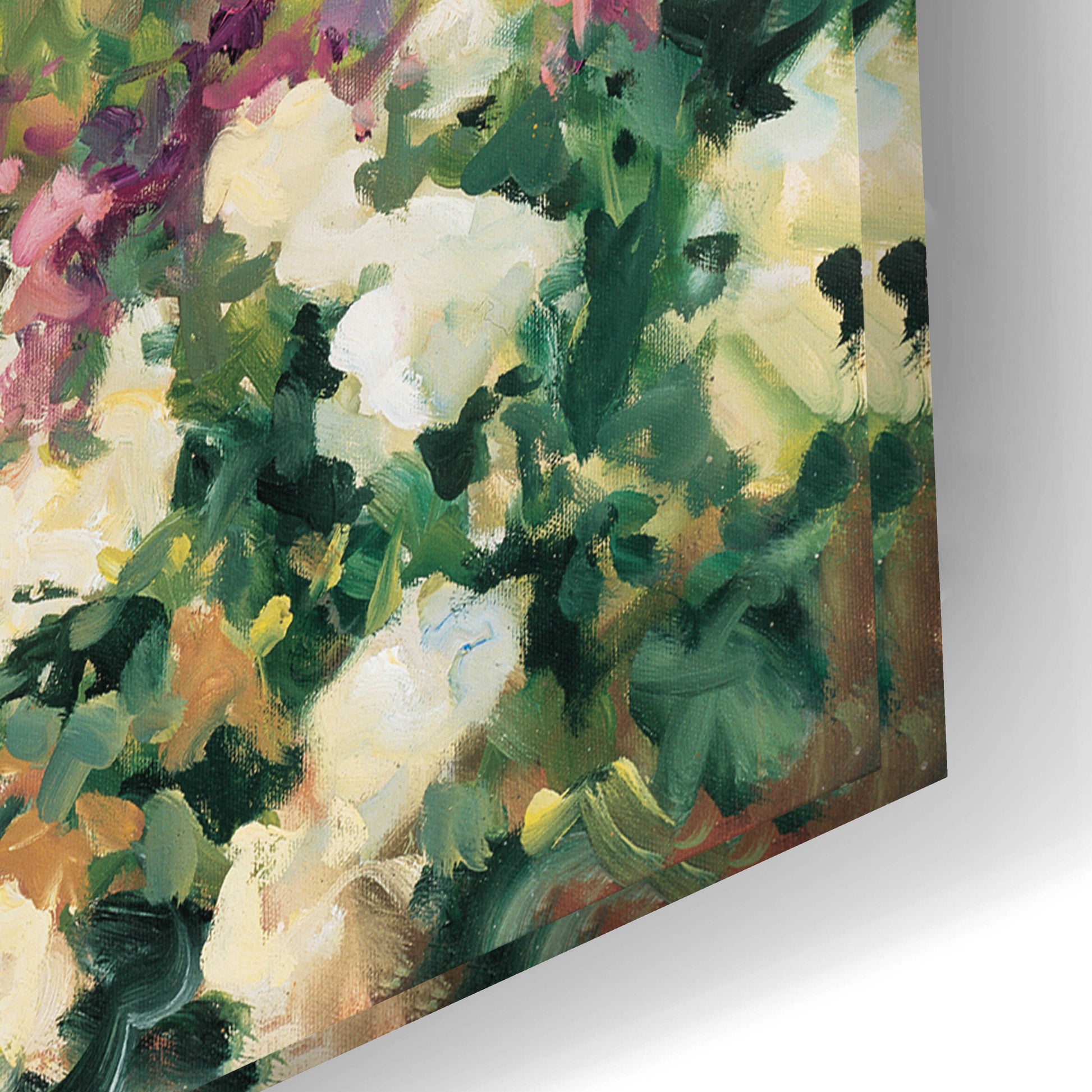 Epic Art 'Floral Courtyard' by Allayn Stevens, Acrylic Glass Wall Art,24x16