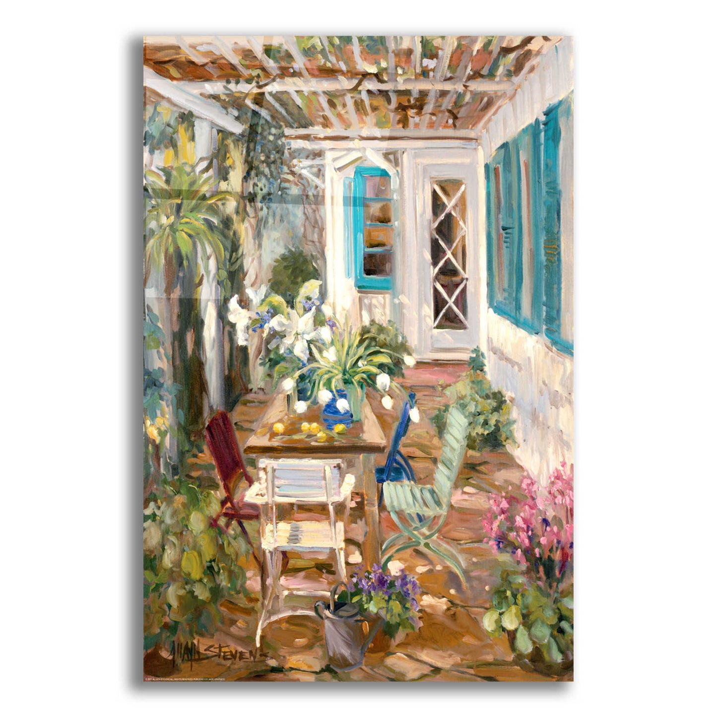 Epic Art 'Summer Garden' by Allayn Stevens, Acrylic Glass Wall Art