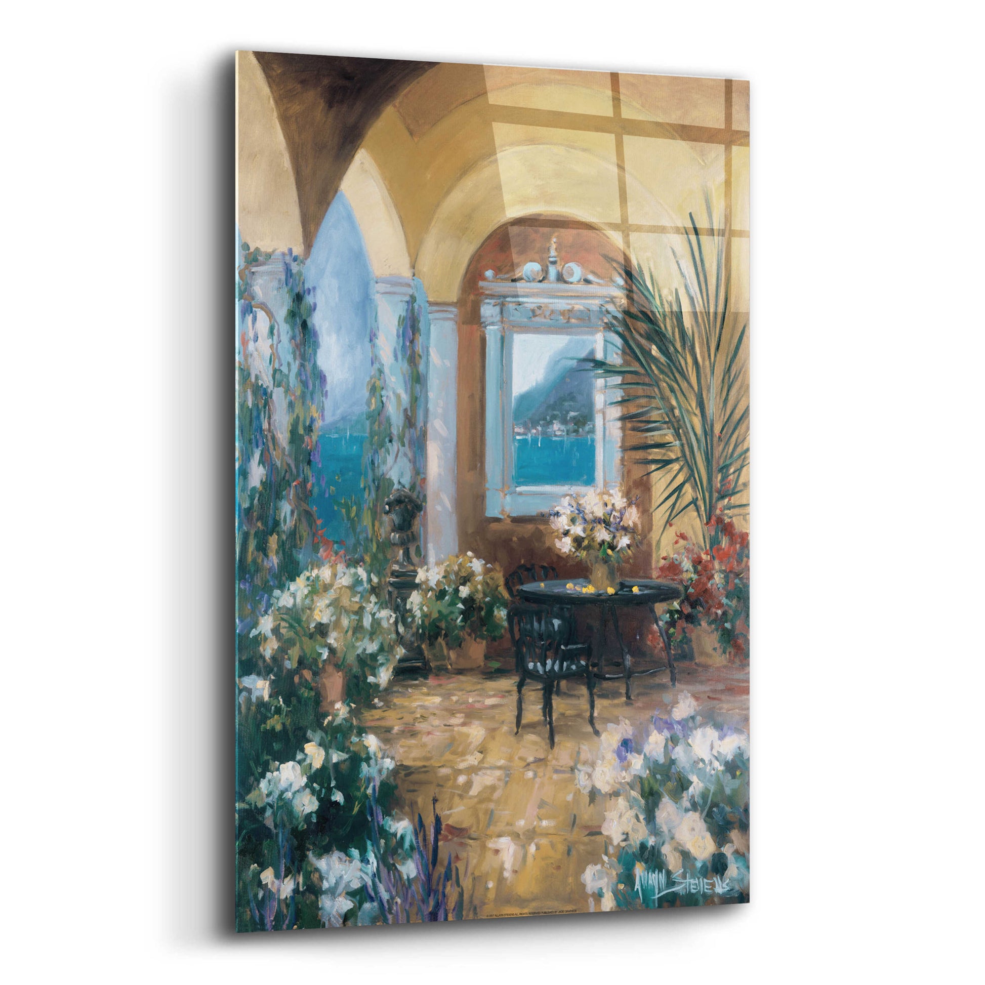 Epic Art 'The Veranda 2' by Allayn Stevens, Acrylic Glass Wall Art,12x16