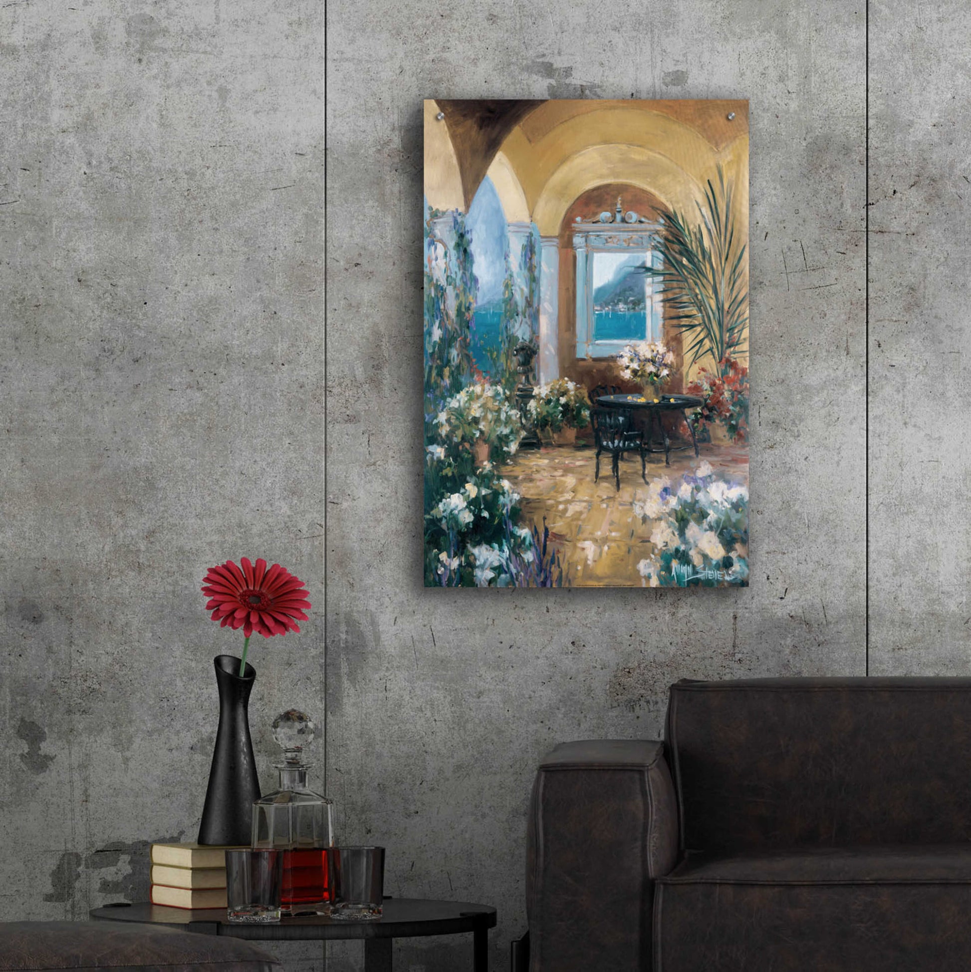 Epic Art 'The Veranda 2' by Allayn Stevens, Acrylic Glass Wall Art,24x36