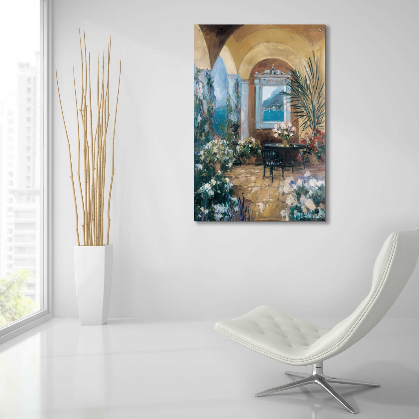 Epic Art 'The Veranda 2' by Allayn Stevens, Acrylic Glass Wall Art,24x36