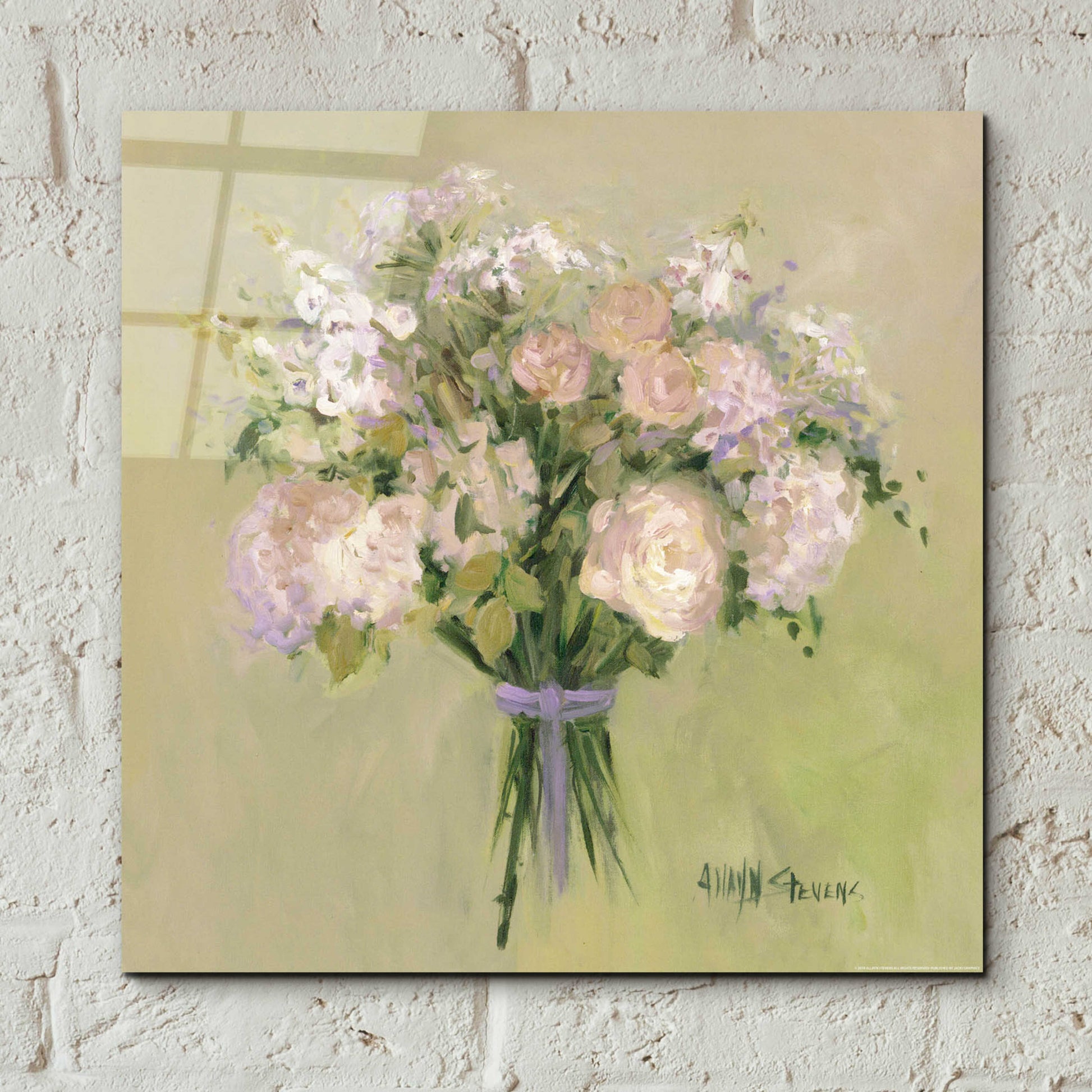 Epic Art 'Rose Bouquet 1' by Allayn Stevens, Acrylic Glass Wall Art,12x12