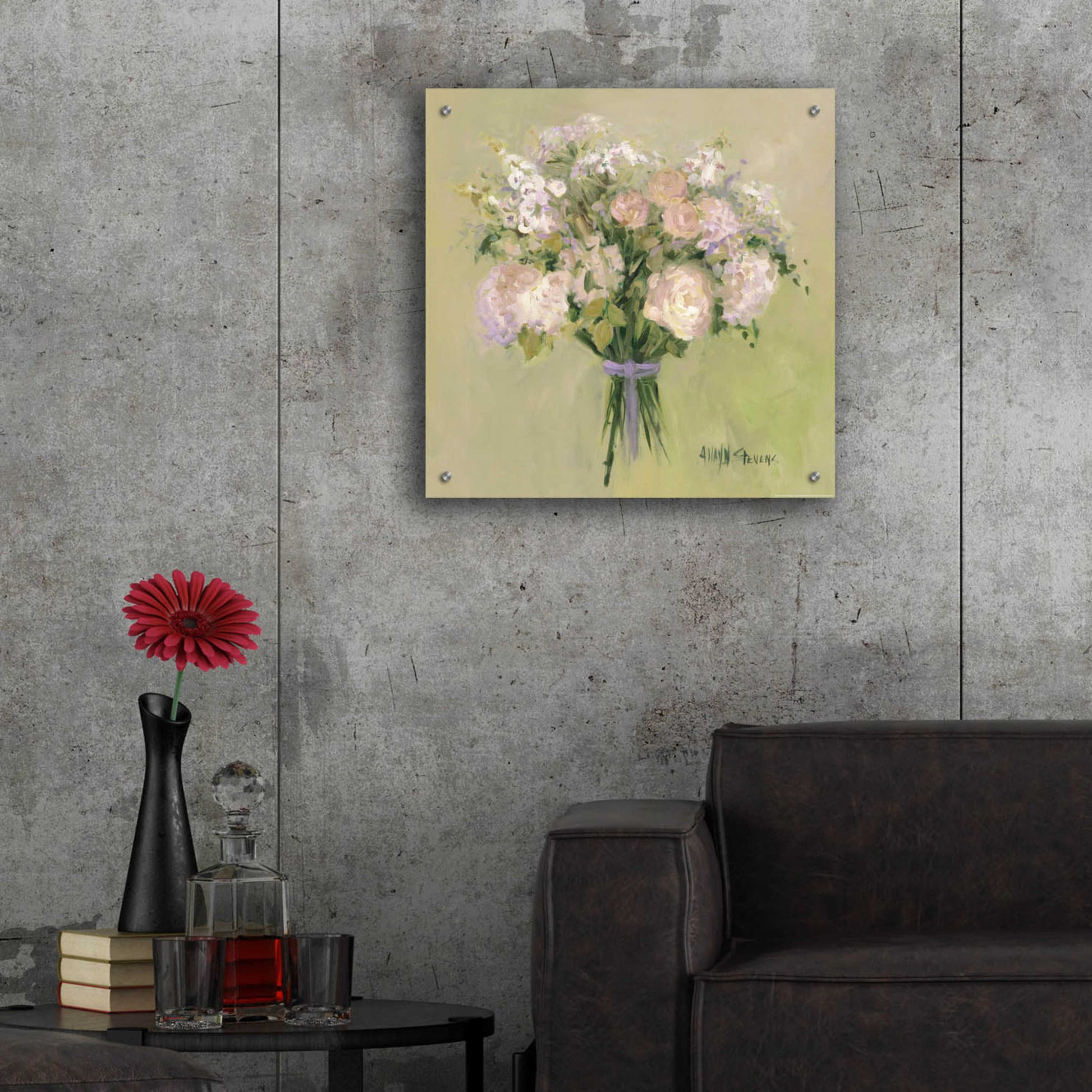 Epic Art 'Rose Bouquet 1' by Allayn Stevens, Acrylic Glass Wall Art,24x24