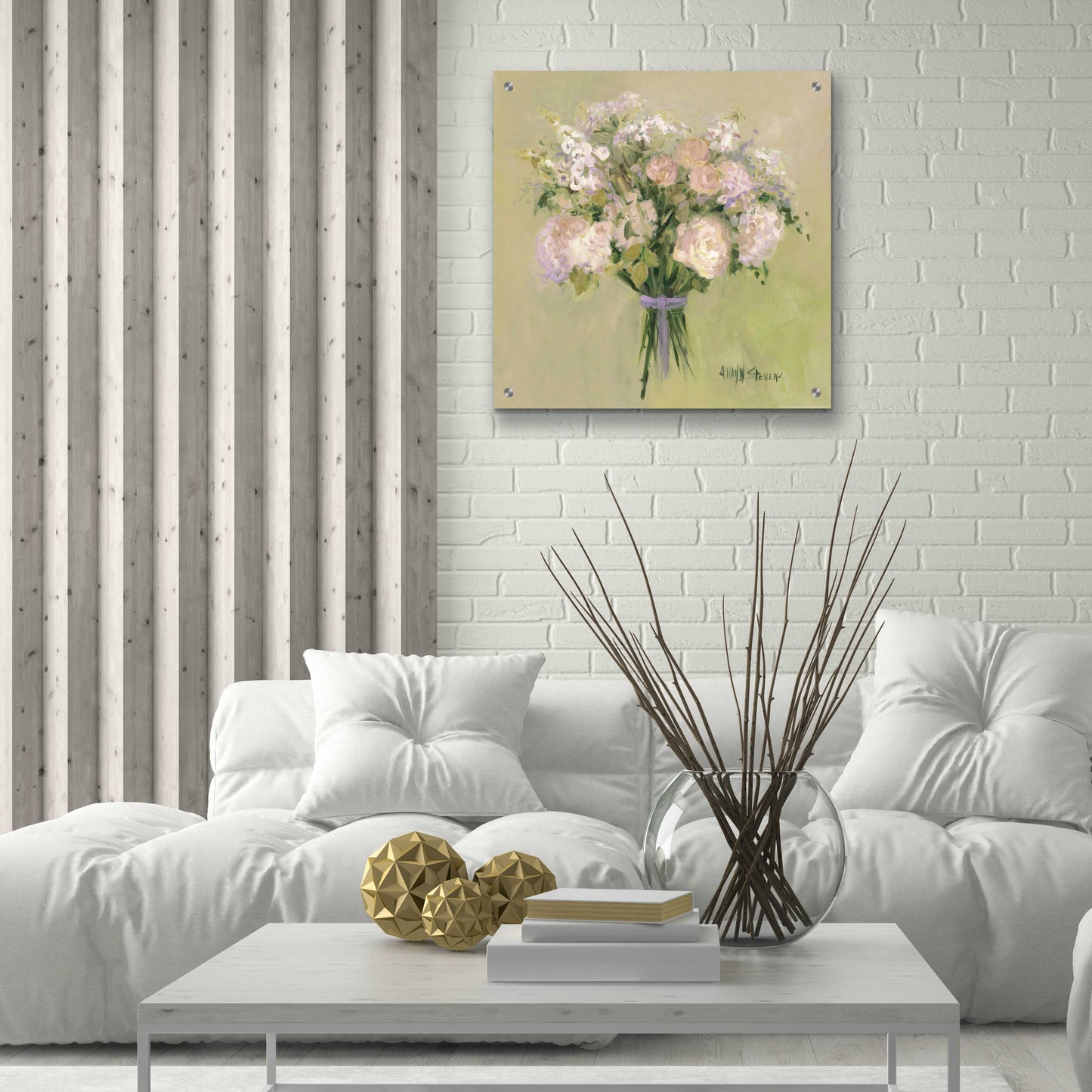 Epic Art 'Rose Bouquet 1' by Allayn Stevens, Acrylic Glass Wall Art,24x24