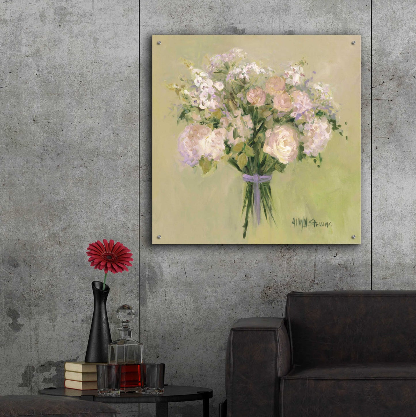 Epic Art 'Rose Bouquet 1' by Allayn Stevens, Acrylic Glass Wall Art,36x36