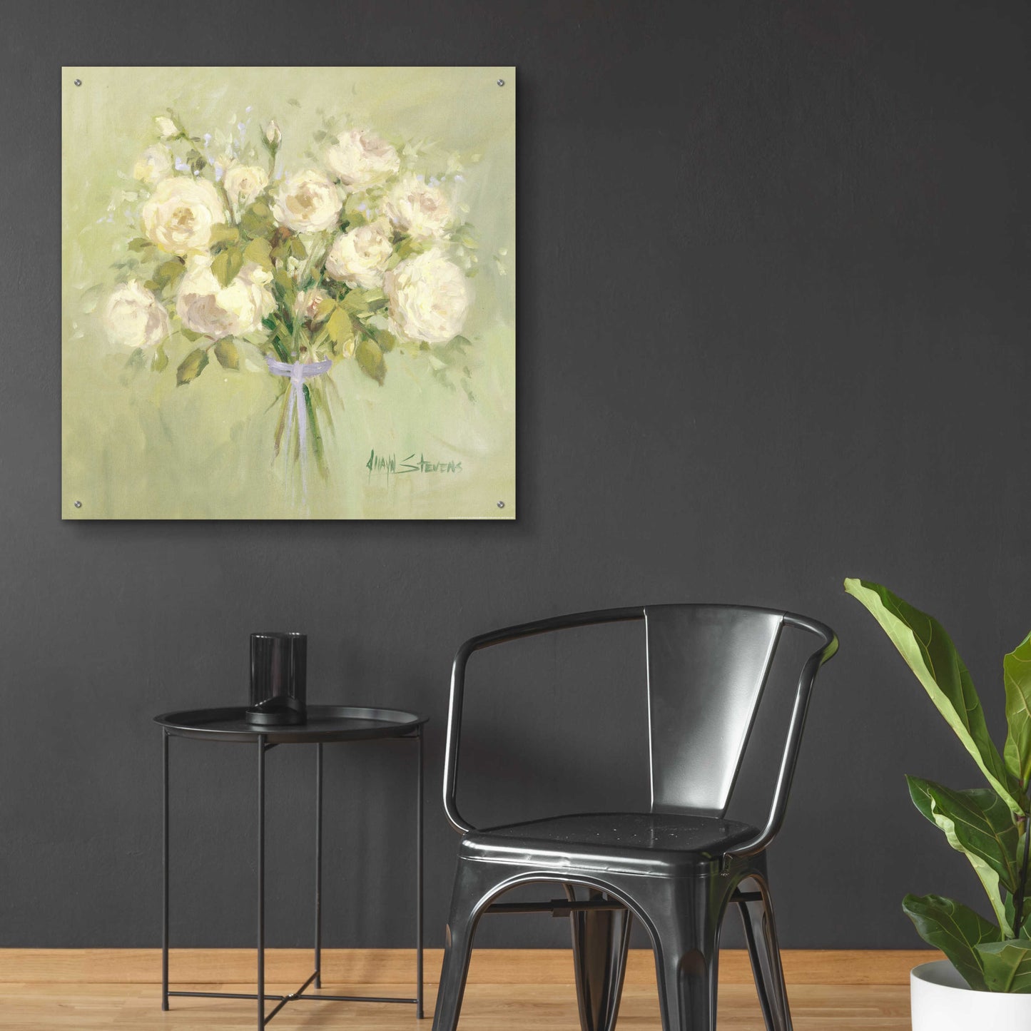 Epic Art 'Rose Bouquet 2' by Allayn Stevens, Acrylic Glass Wall Art,36x36