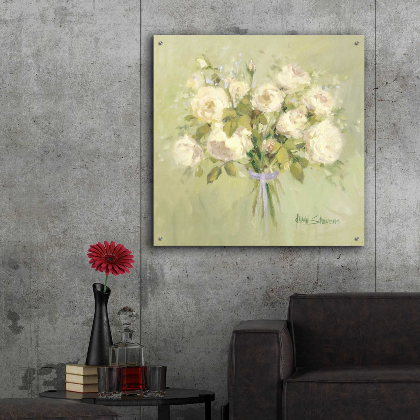 Epic Art 'Rose Bouquet 2' by Allayn Stevens, Acrylic Glass Wall Art,36x36