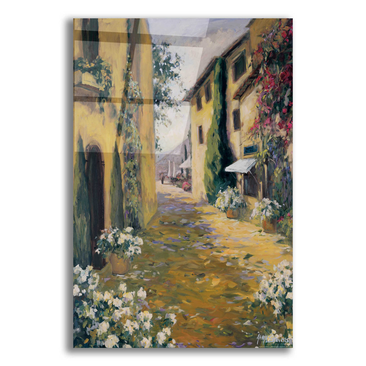 Epic Art 'Sunlit Villa I' by Allayn Stevens, Acrylic Glass Wall Art