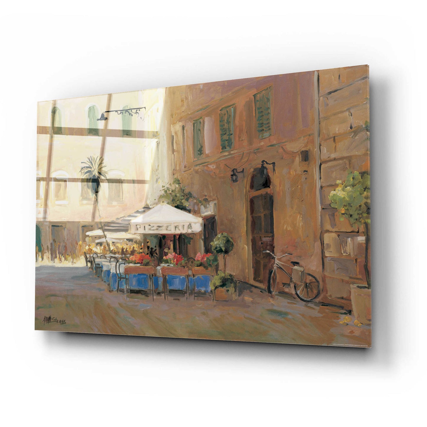 Epic Art 'Cafe Roma' by Allayn Stevens, Acrylic Glass Wall Art,24x16