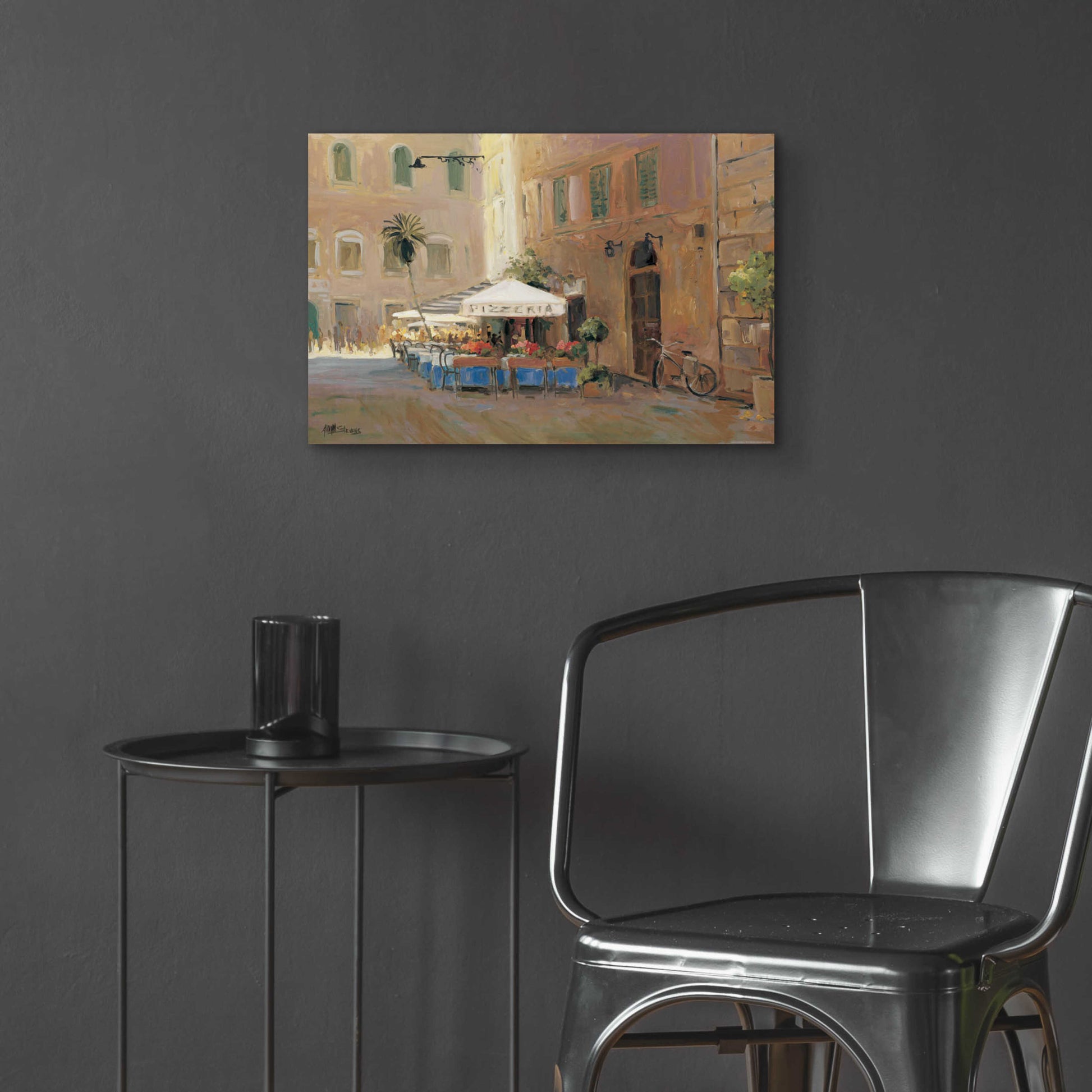 Epic Art 'Cafe Roma' by Allayn Stevens, Acrylic Glass Wall Art,24x16