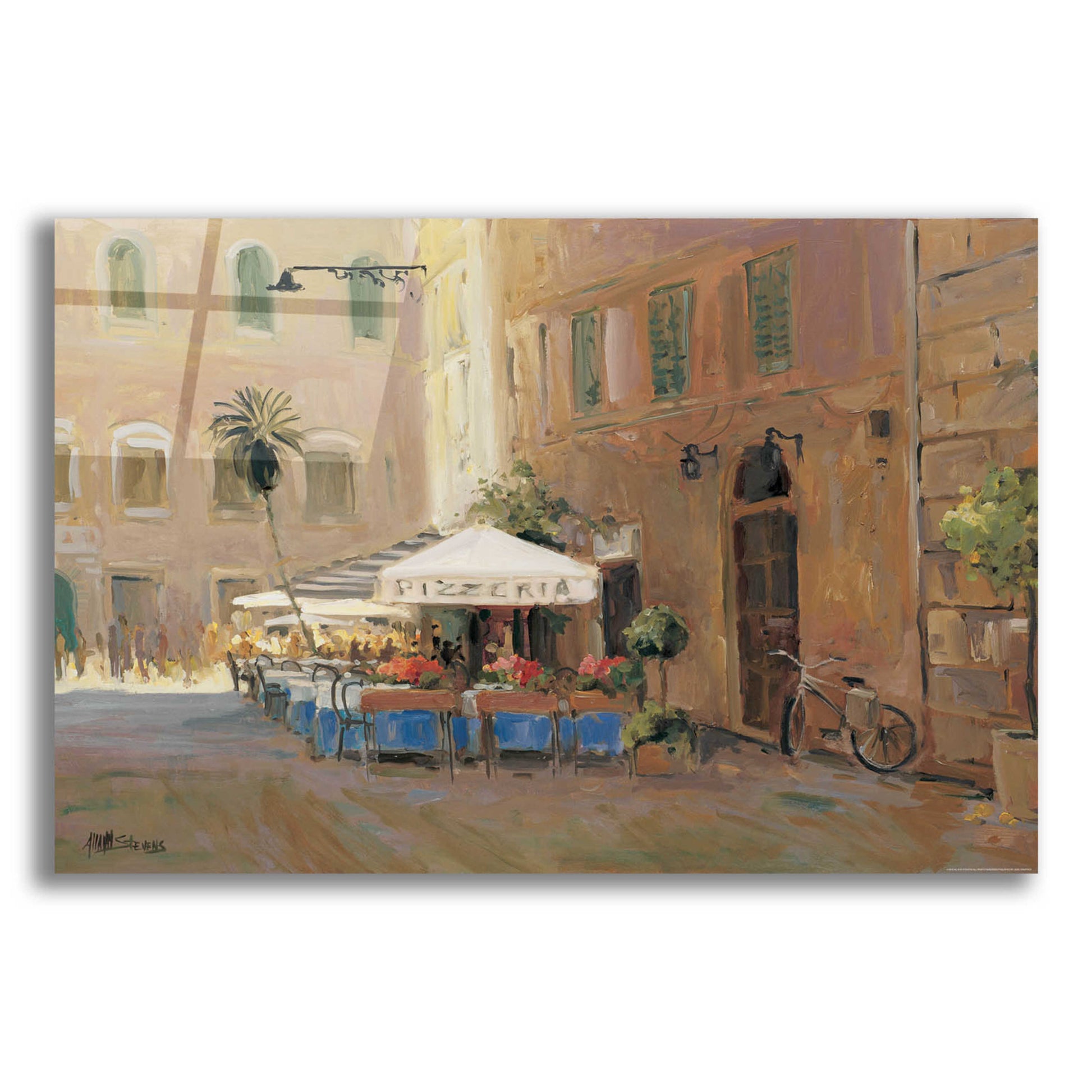 Epic Art 'Cafe Roma' by Allayn Stevens, Acrylic Glass Wall Art,24x16