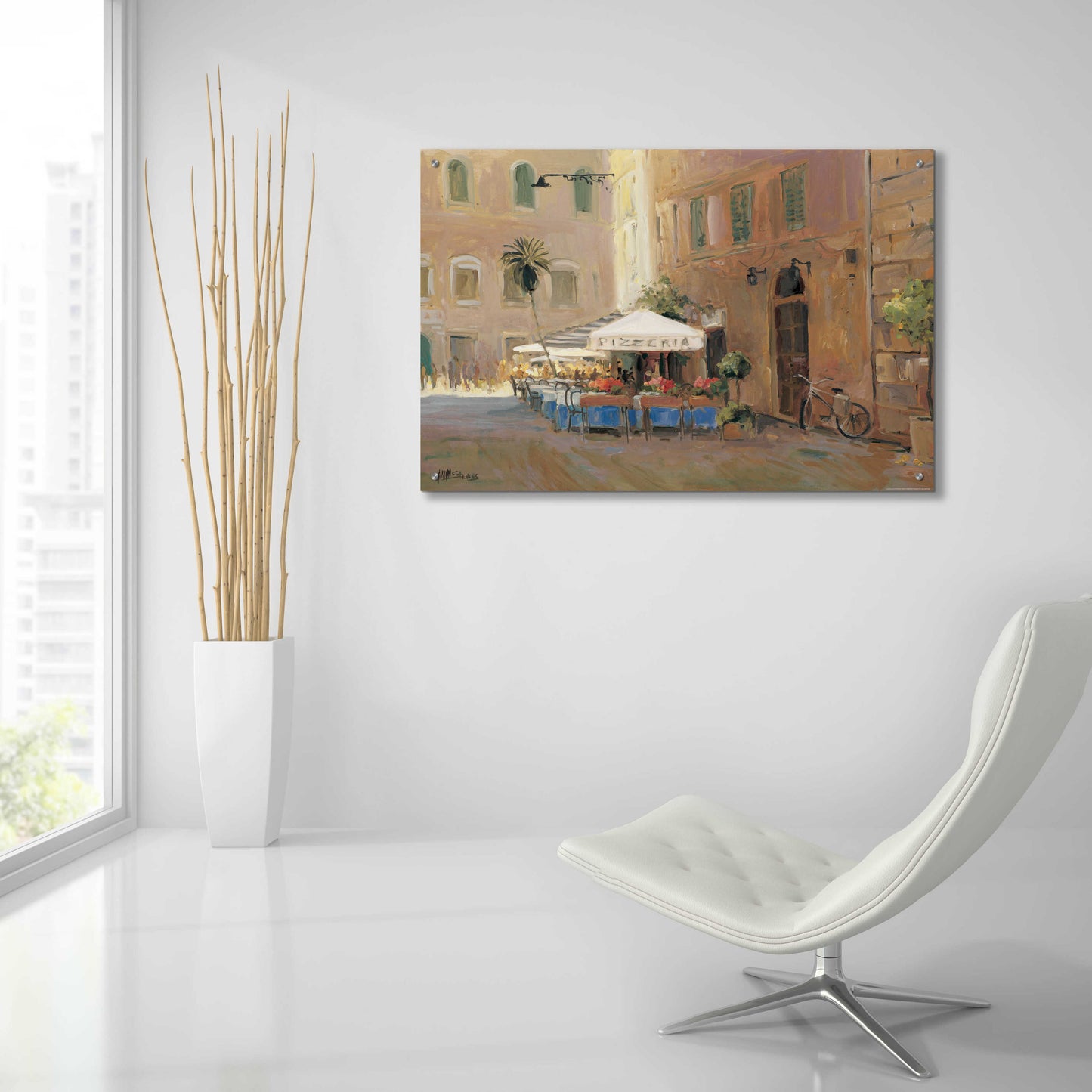 Epic Art 'Cafe Roma' by Allayn Stevens, Acrylic Glass Wall Art,36x24