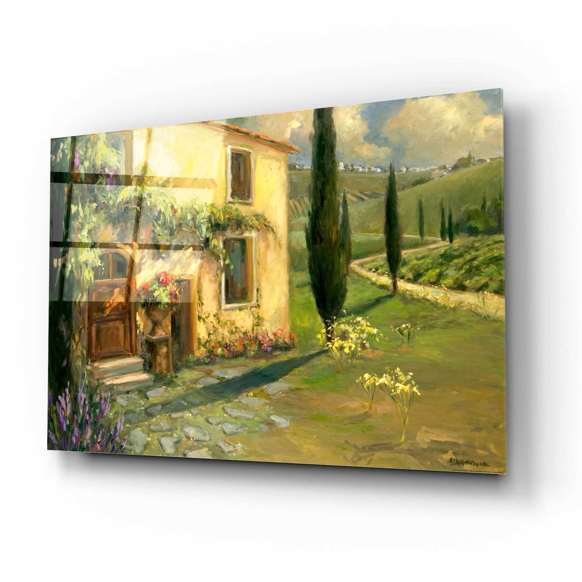 Epic Art 'Tuscan Spring' by Allayn Stevens, Acrylic Glass Wall Art,16x12