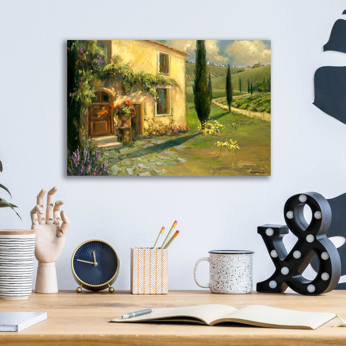 Tuscan Spring by Allayn Stevens - 16x12 acrylic wall art in a room