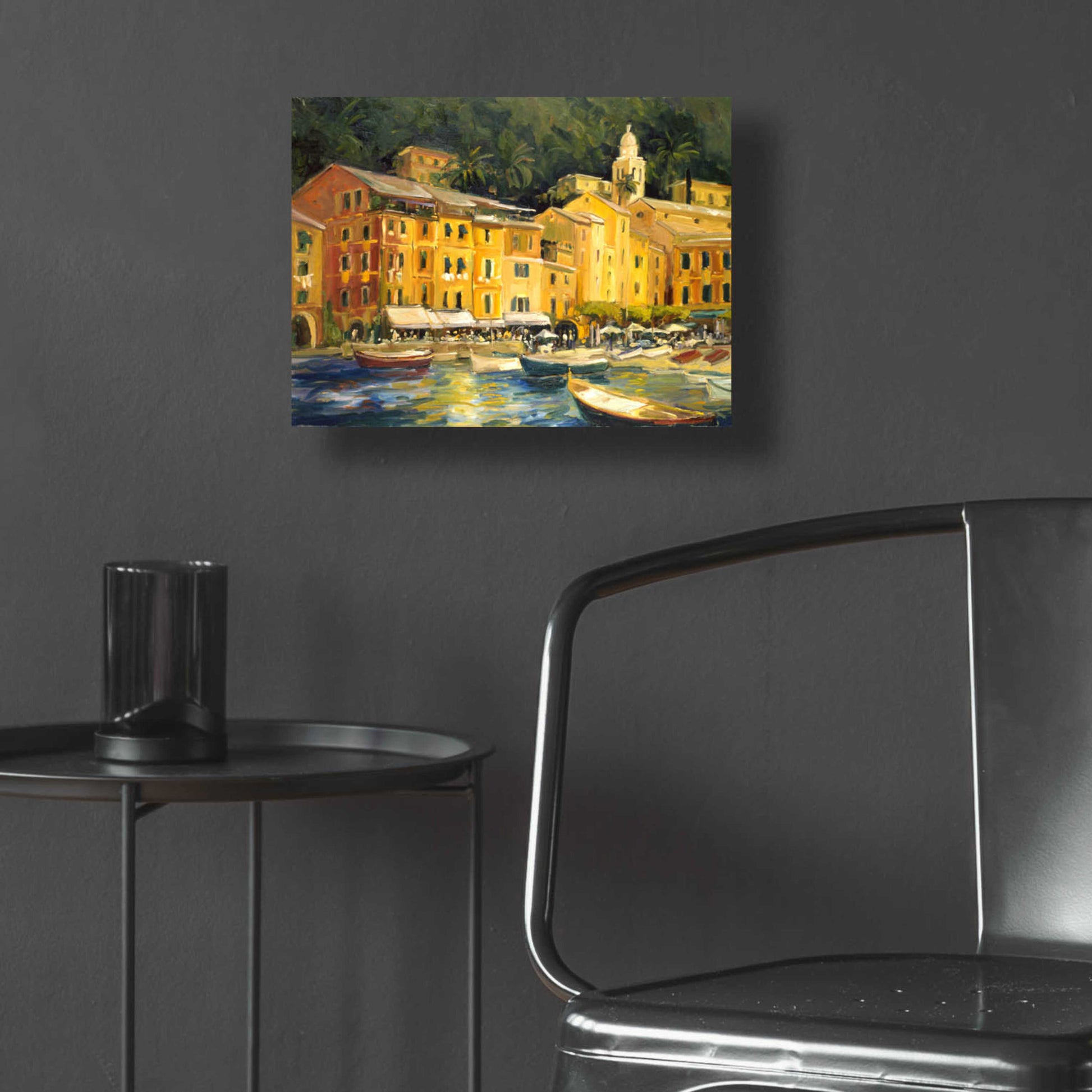 Epic Art 'Lake Como Hotel' by Allayn Stevens, Acrylic Glass Wall Art,16x12