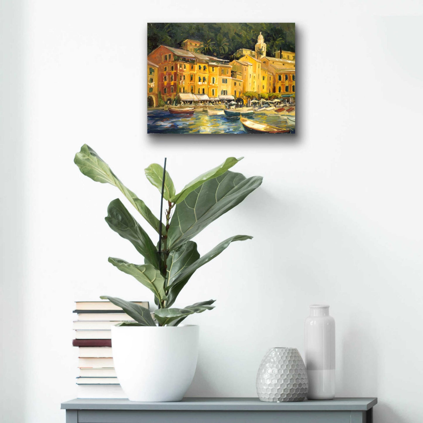 Epic Art 'Lake Como Hotel' by Allayn Stevens, Acrylic Glass Wall Art,16x12