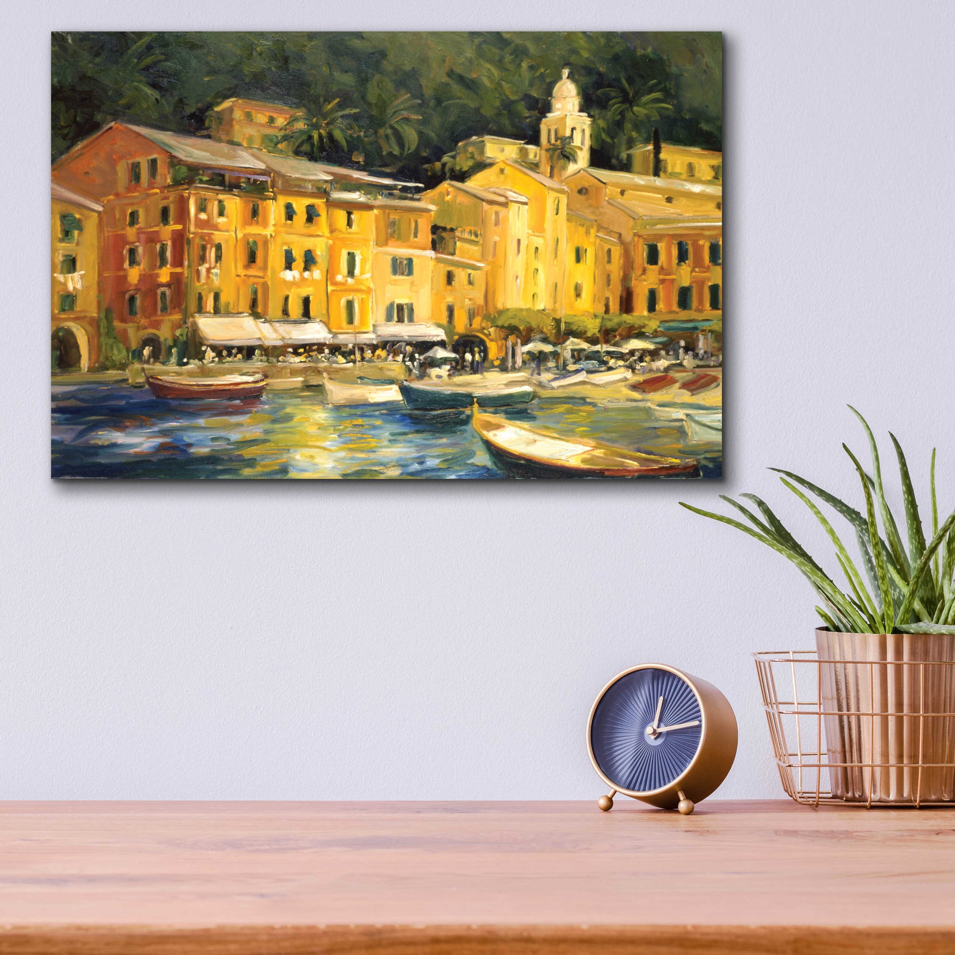 Epic Art 'Lake Como Hotel' by Allayn Stevens, Acrylic Glass Wall Art,16x12